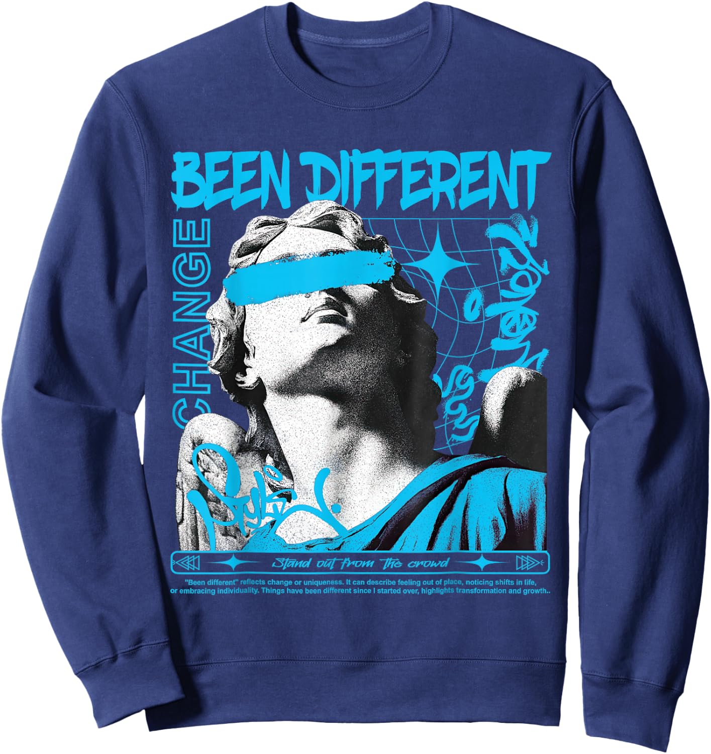 Gamma Blue Black White Match Sweatshirt - Sweatshirt | Navy