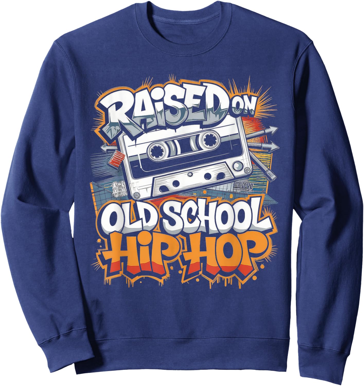 Hip Hop Gift Boys Freestyle Graffiti Music Sweatshirt - Sweatshirt | Navy