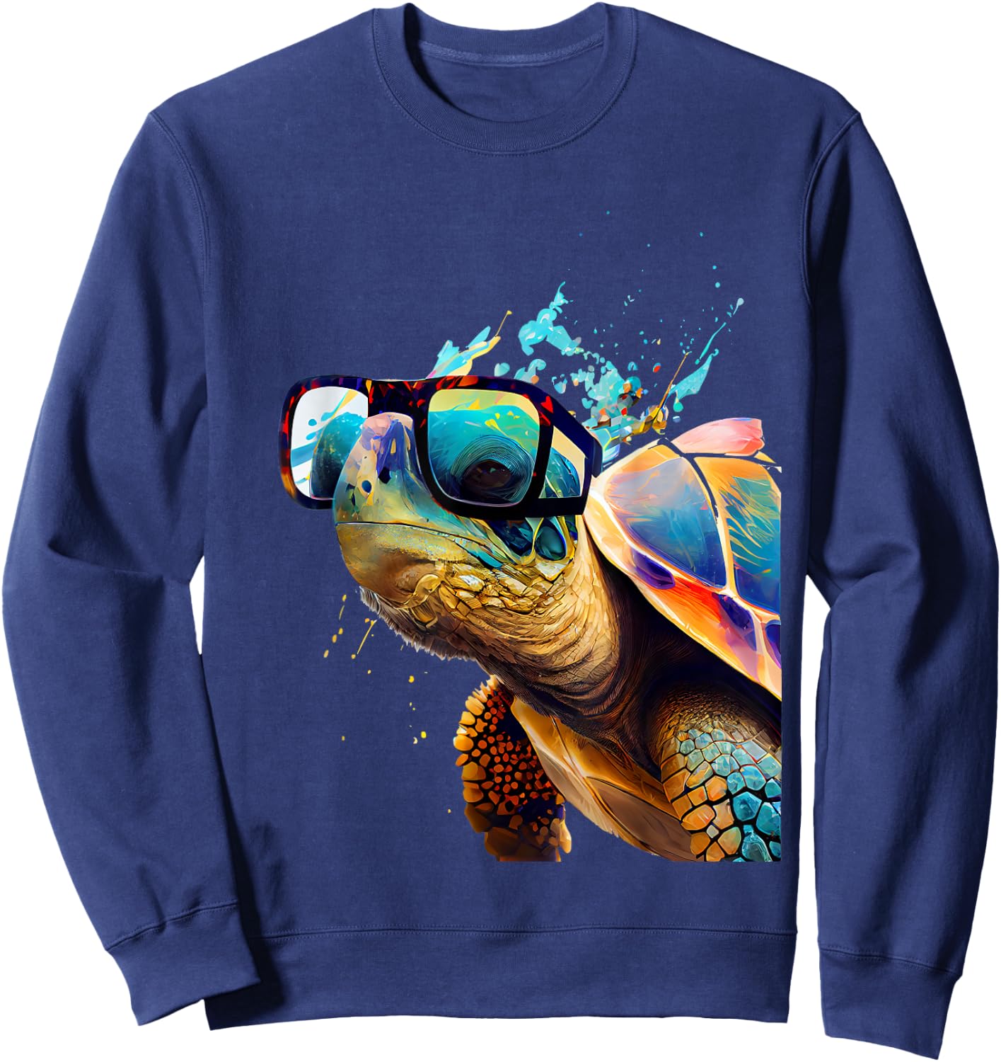 Schildkröte mit Sonnenbrille Sweatshirt - Sweatshirt | Navy