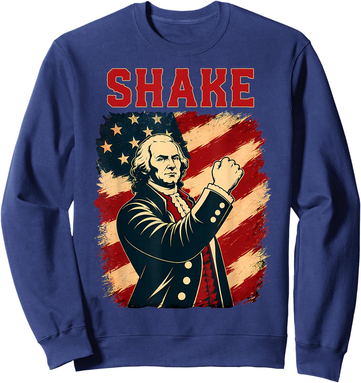Funny Shake and Bake 4th of July Couple Matching Sweatshirt - Sweatshirt | Navy