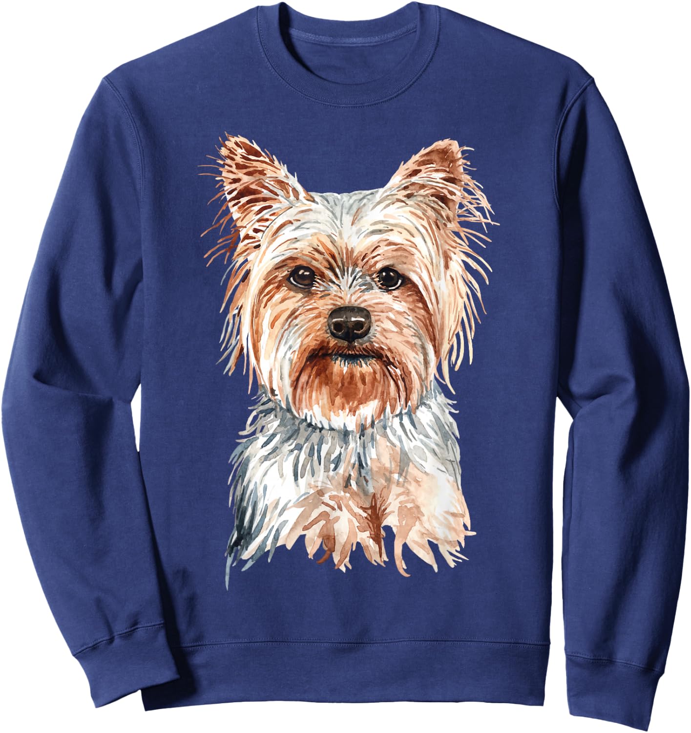 Watercolour Yorkshire Terrier Yorkie Sweatshirt - Sweatshirt | Navy