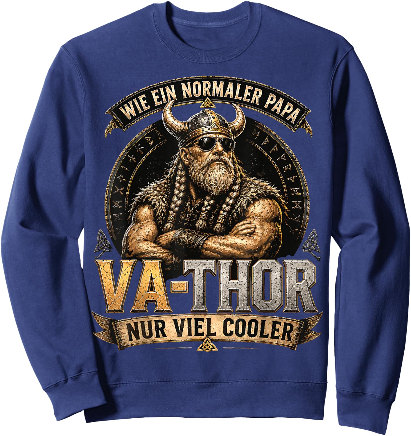 Papa Geschenk Papa Vatertag Shirt Herren Lustig Papa Sweatshirt - Sweatshirt | Navy
