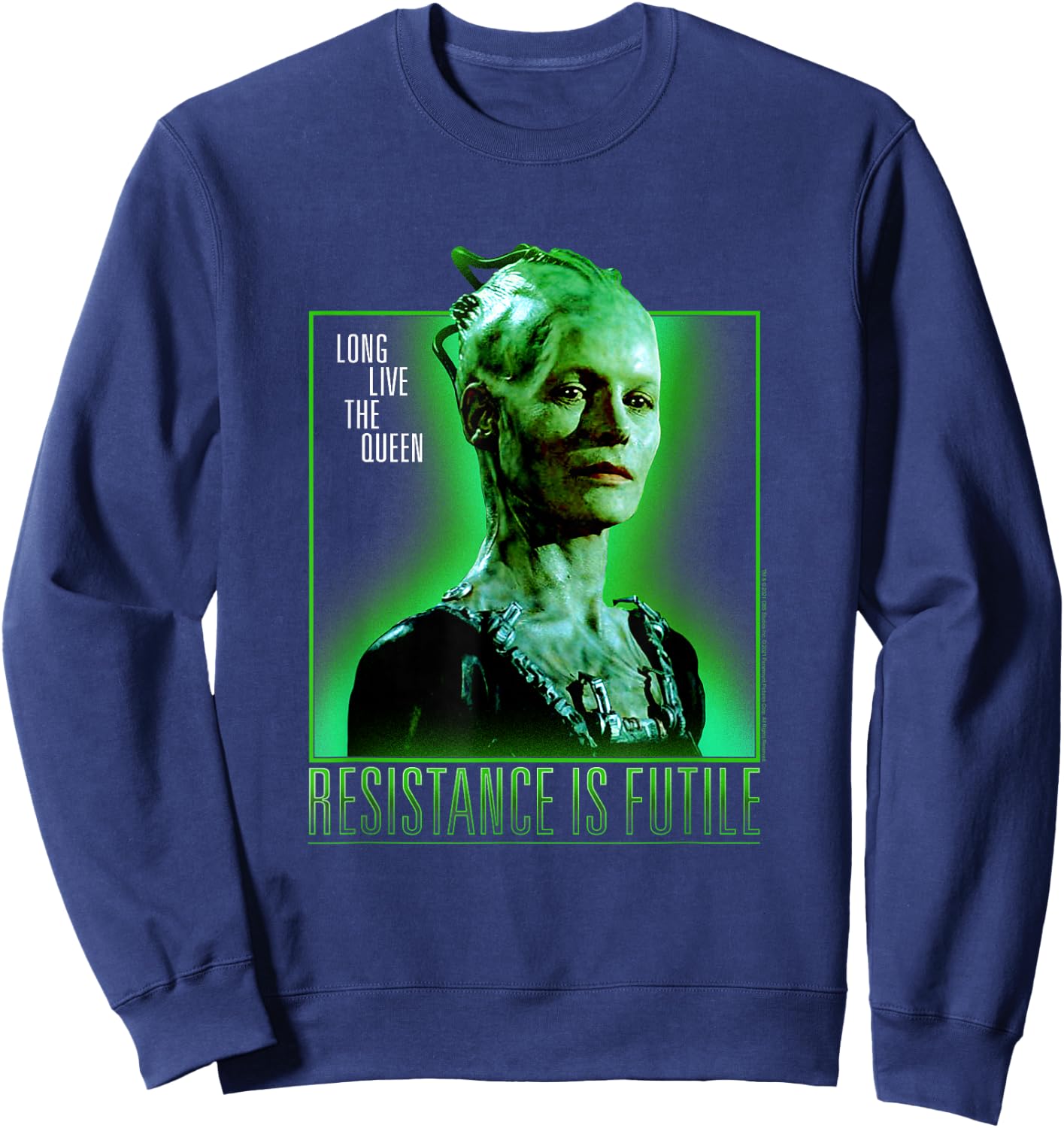 Star Trek: First Contact Day Long Live The Queen Borg Sweatshirt - Sweatshirt | Navy
