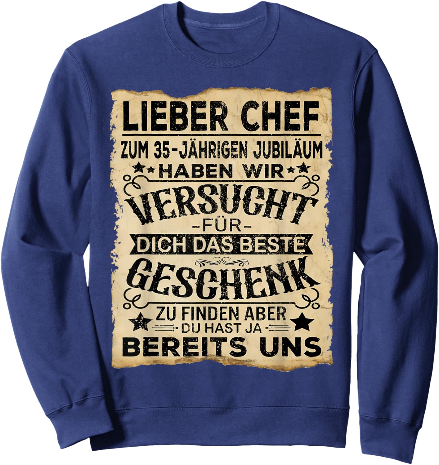 Dienstjubiläum & Firmenjubiläum Chef 35 Jähriges Jubiläum Sweatshirt - Sweatshirt | Navy