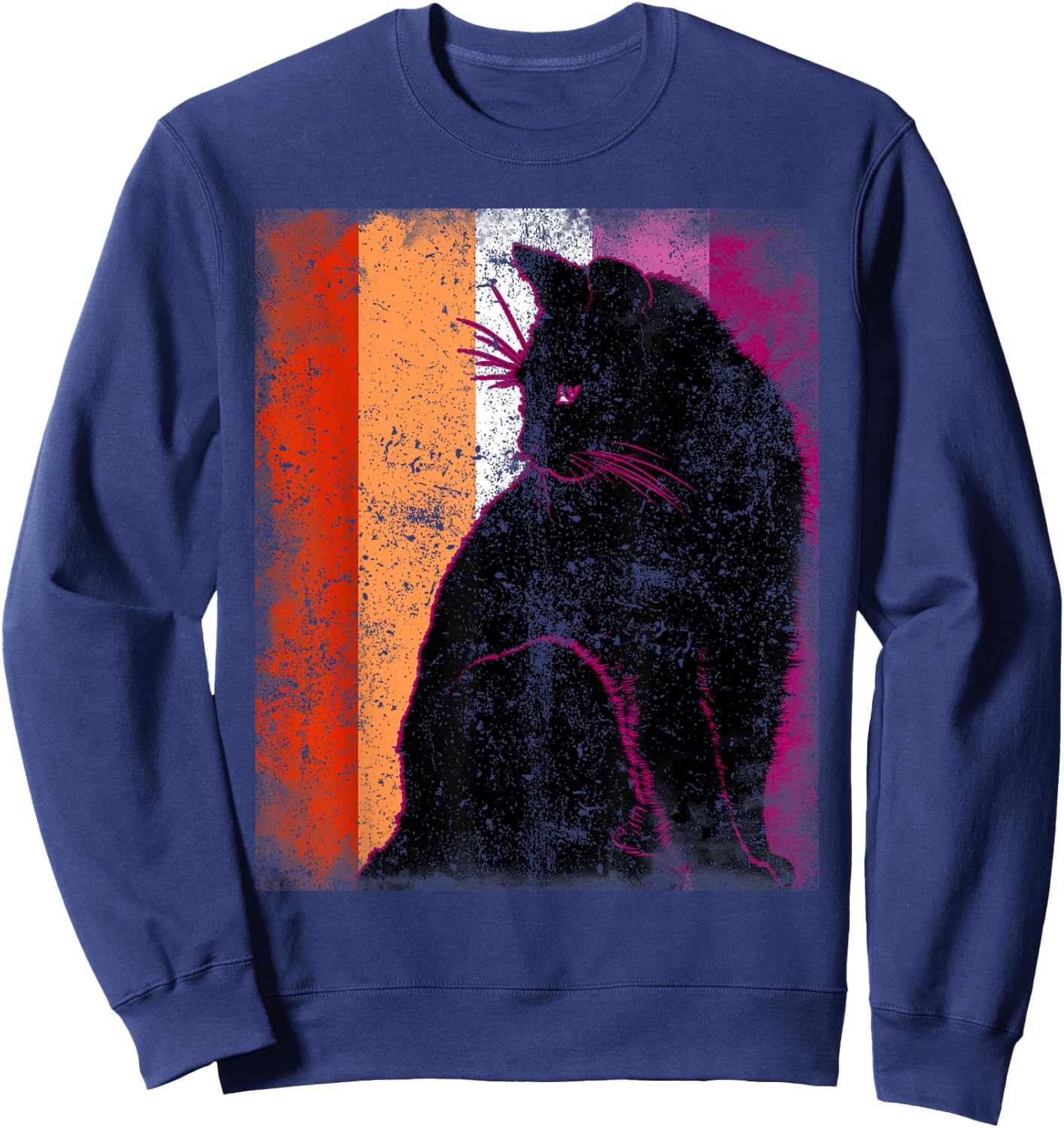 Subtle Lesbian Cat Funny Kitten LGBT Lesbian Flag , black Sweatshirt - Sweatshirt | Navy