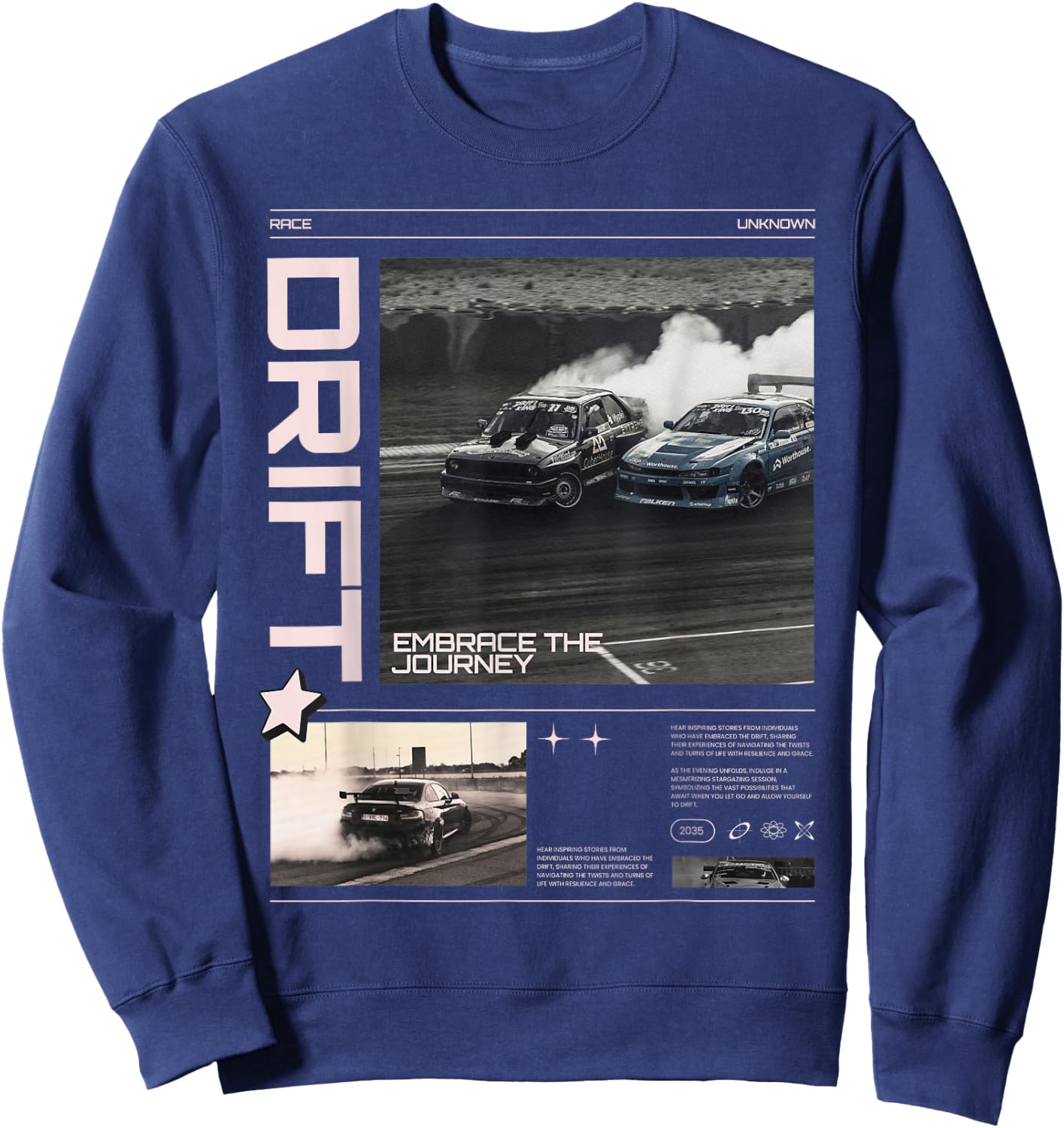 Cool Retro Vintage Japanese JDM Tokyo Japan Drift Race Car , black Sweatshirt - Sweatshirt | Navy