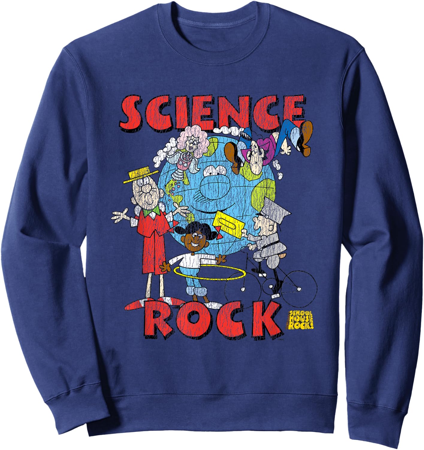Schoolhouse Rock! Science Rocks Vintage Sweatshirt - Sweatshirt | Navy