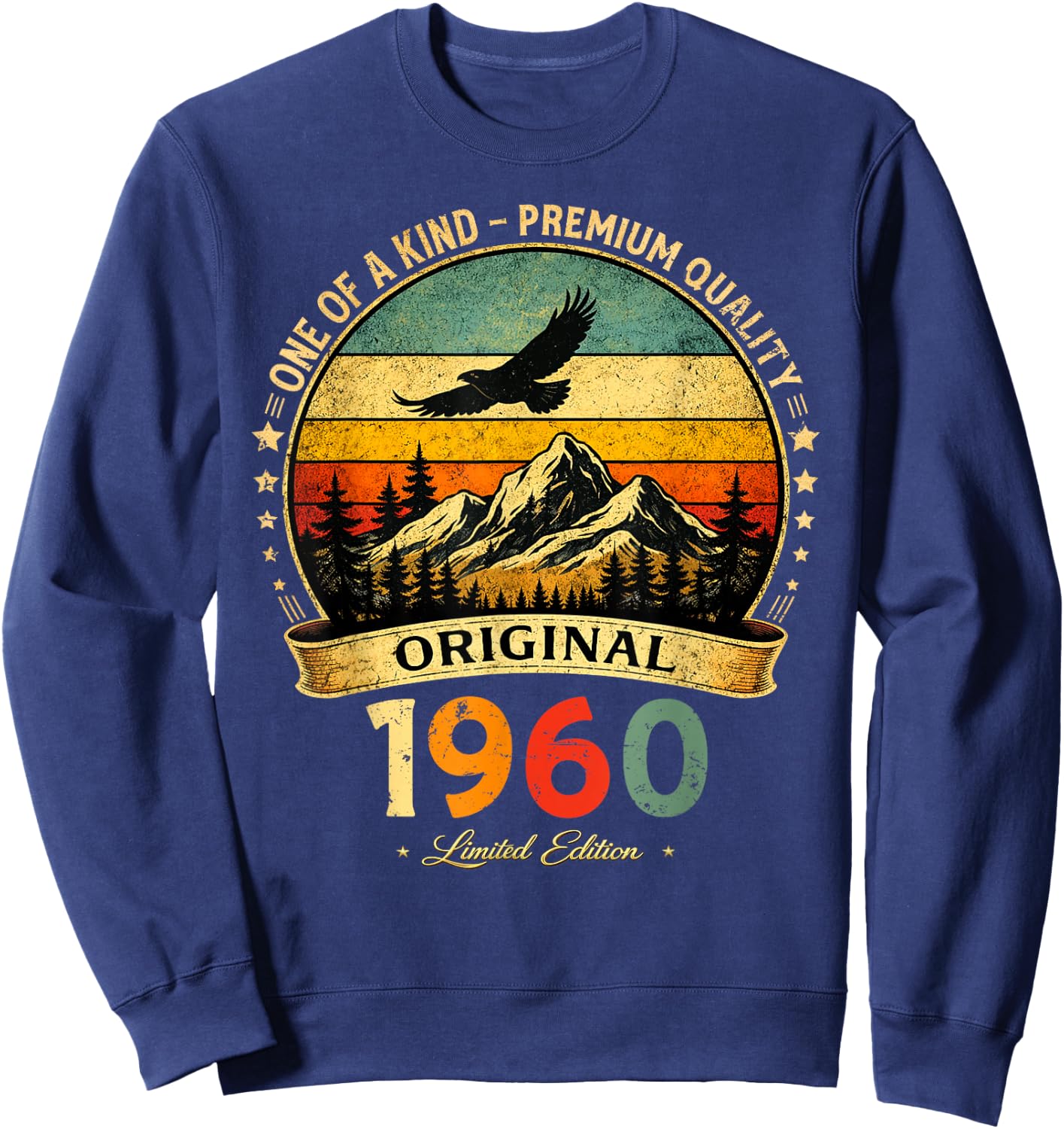 Cadeau Anniversaire 66 Ans Homme/Femme Vintage 1960 Année 66 Sweatshirt - Sweatshirt | Navy