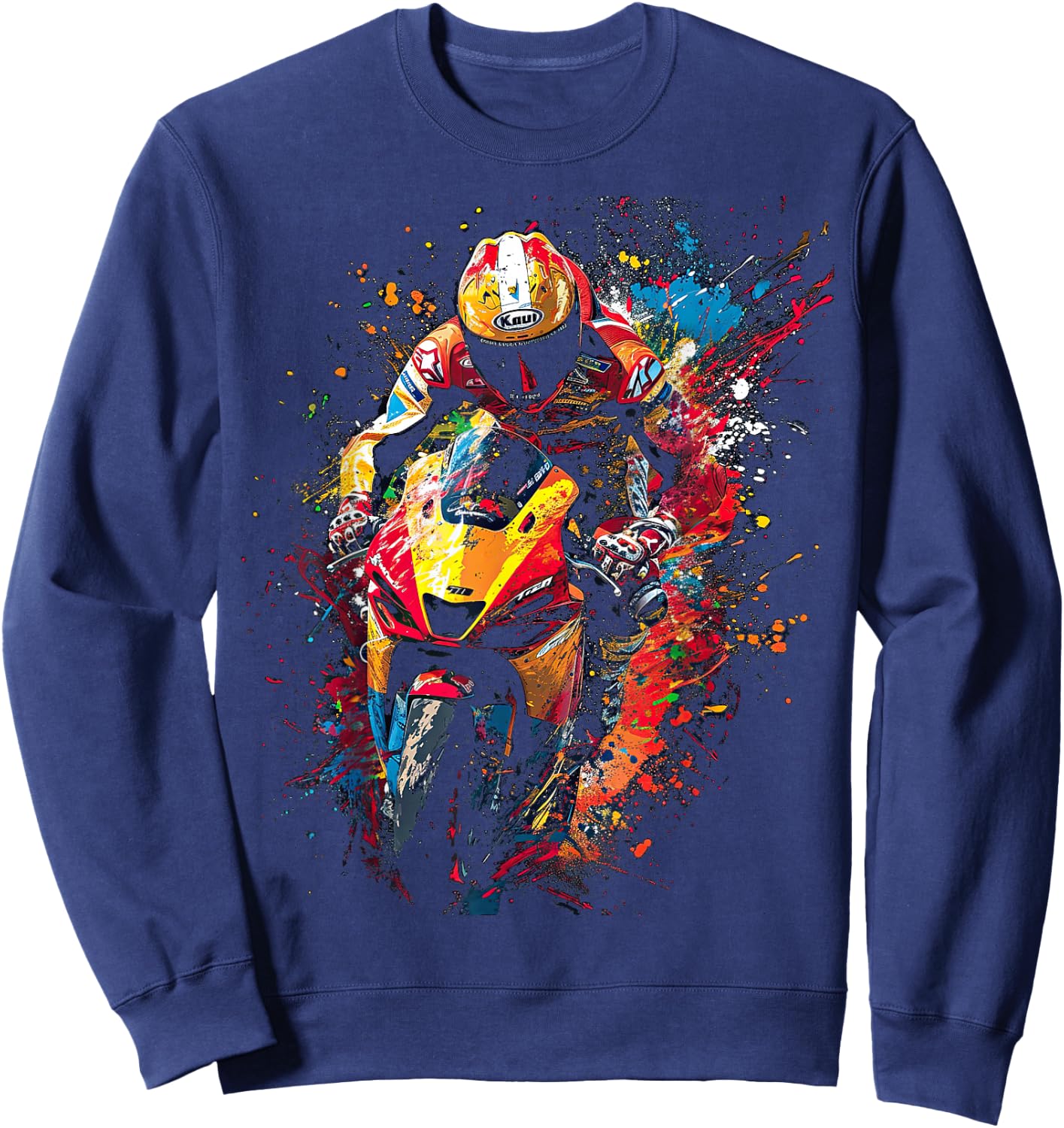 Motorrad farbiges motocross Design für Jungen Sweatshirt - Sweatshirt | Navy