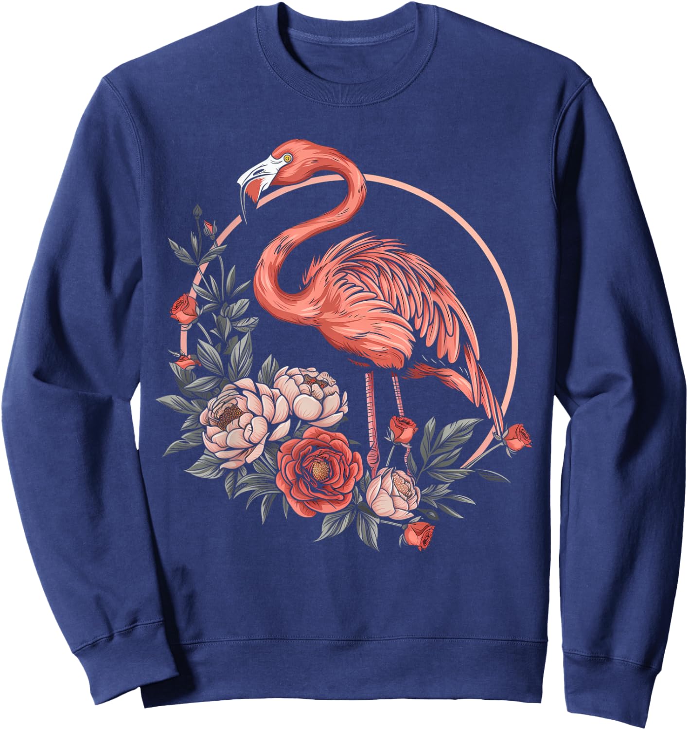 Flamingo Vintage Flowers Sweatshirt - Sweatshirt | Navy