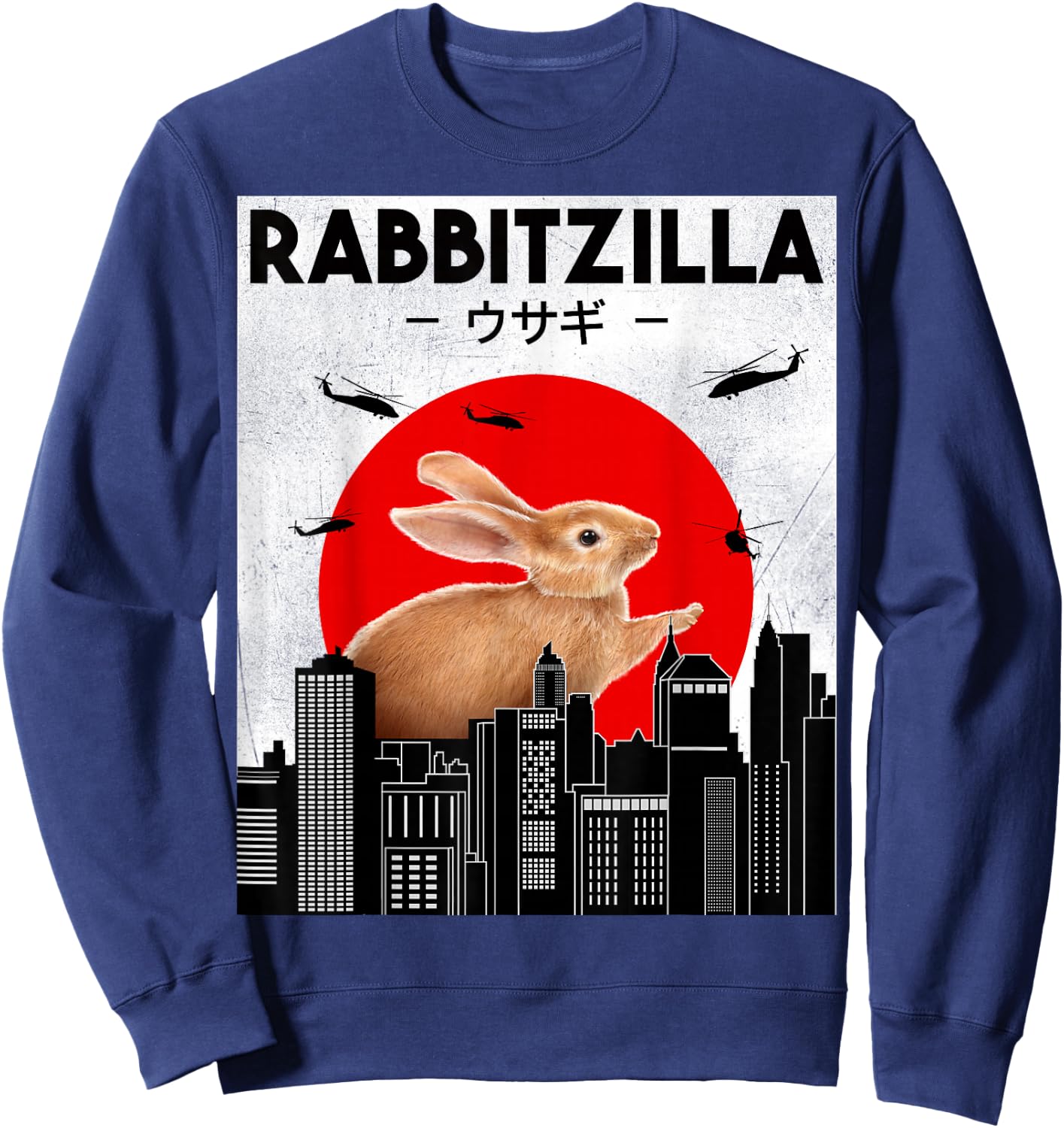 Rabbit Lover, Rabbitzilla, Rabbit Owner, Bunny, Rabbit Sweatshirt - Sweatshirt | Navy