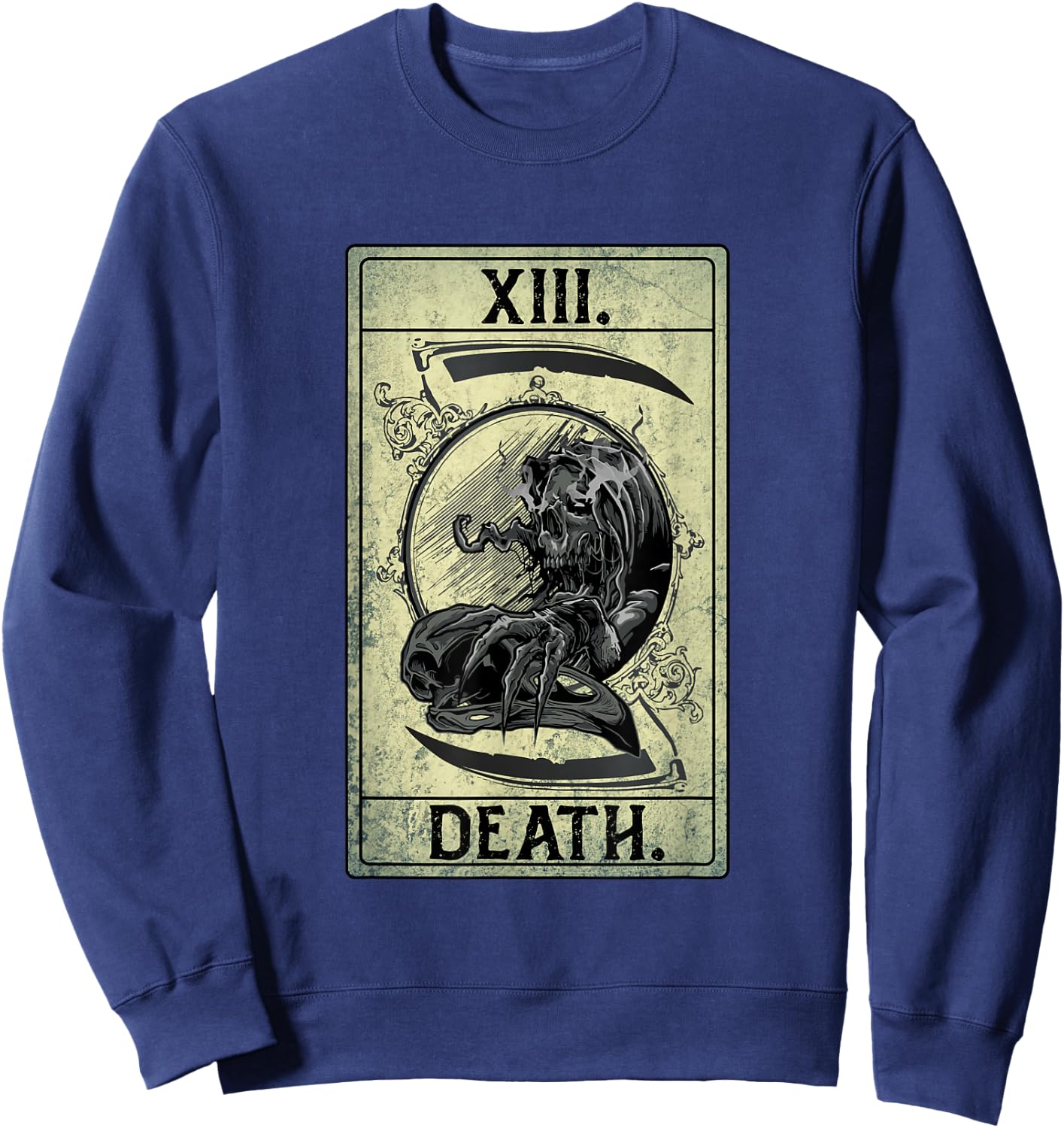 Death Tarot Card Xiii Shirt Psycho Occult Sweatshirt - Sweatshirt | Navy