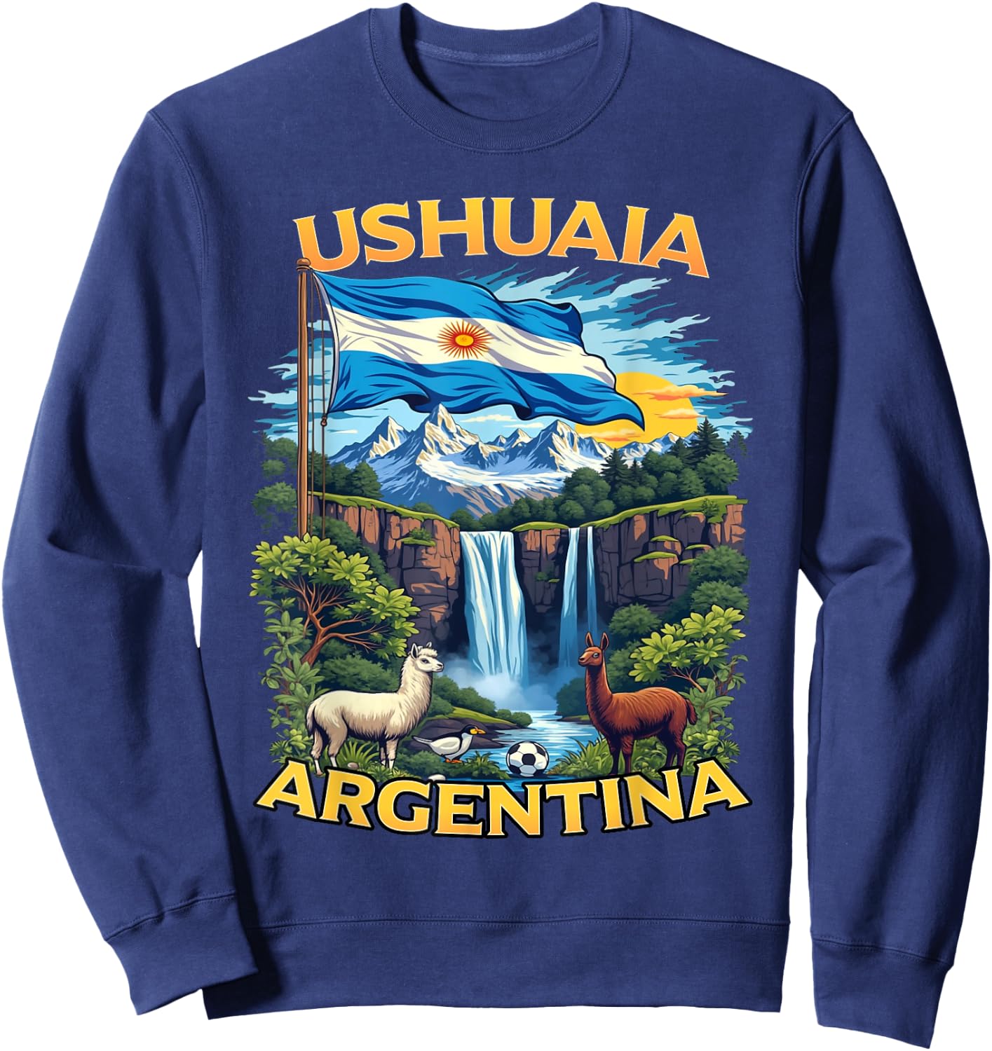 Ushuaia Souvenir Argentina Vacation Travel Sweatshirt - Sweatshirt | Navy