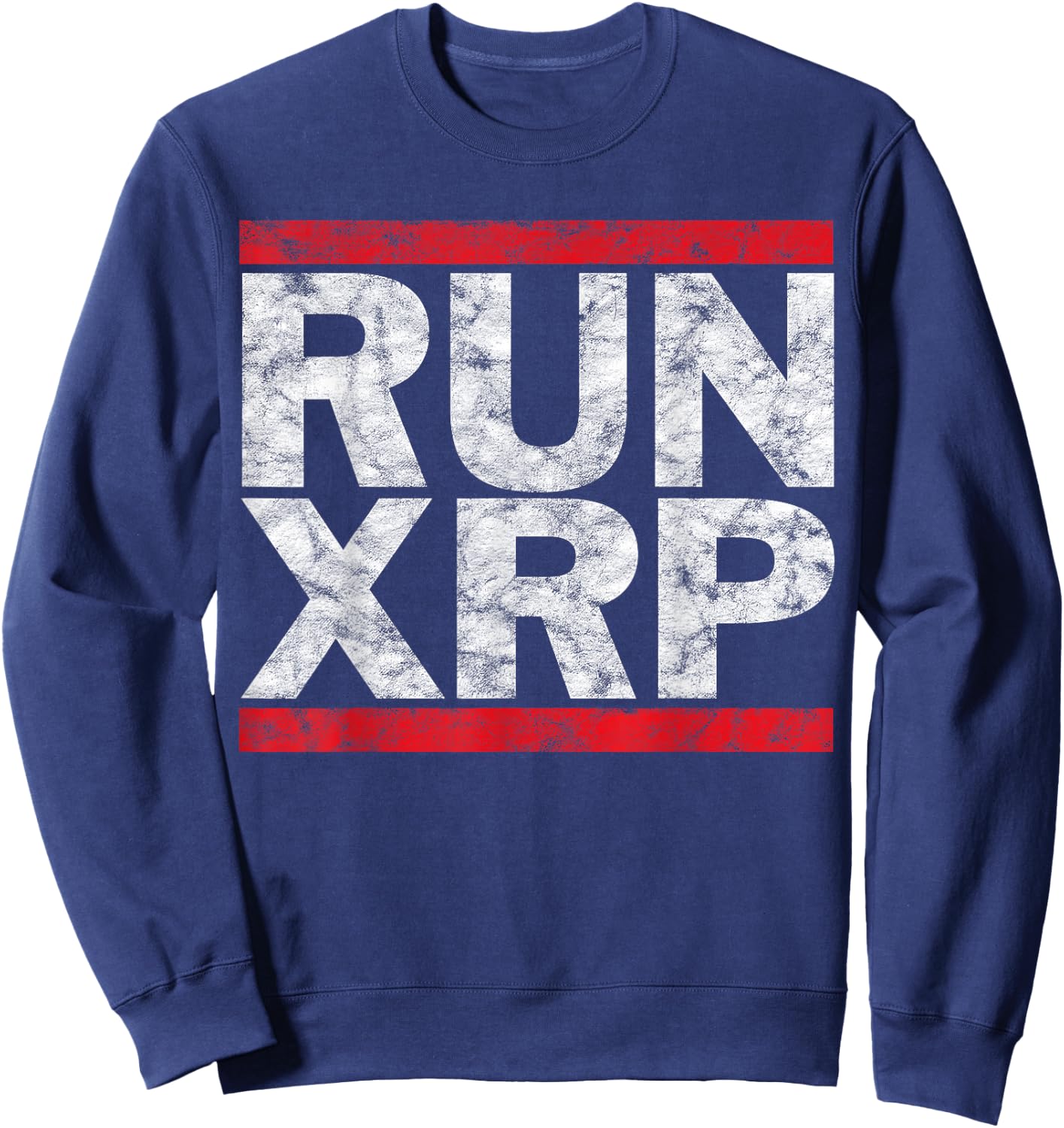 RUN XRP Crypto Ripple XRP to the moon Sweatshirt - Sweatshirt | Navy