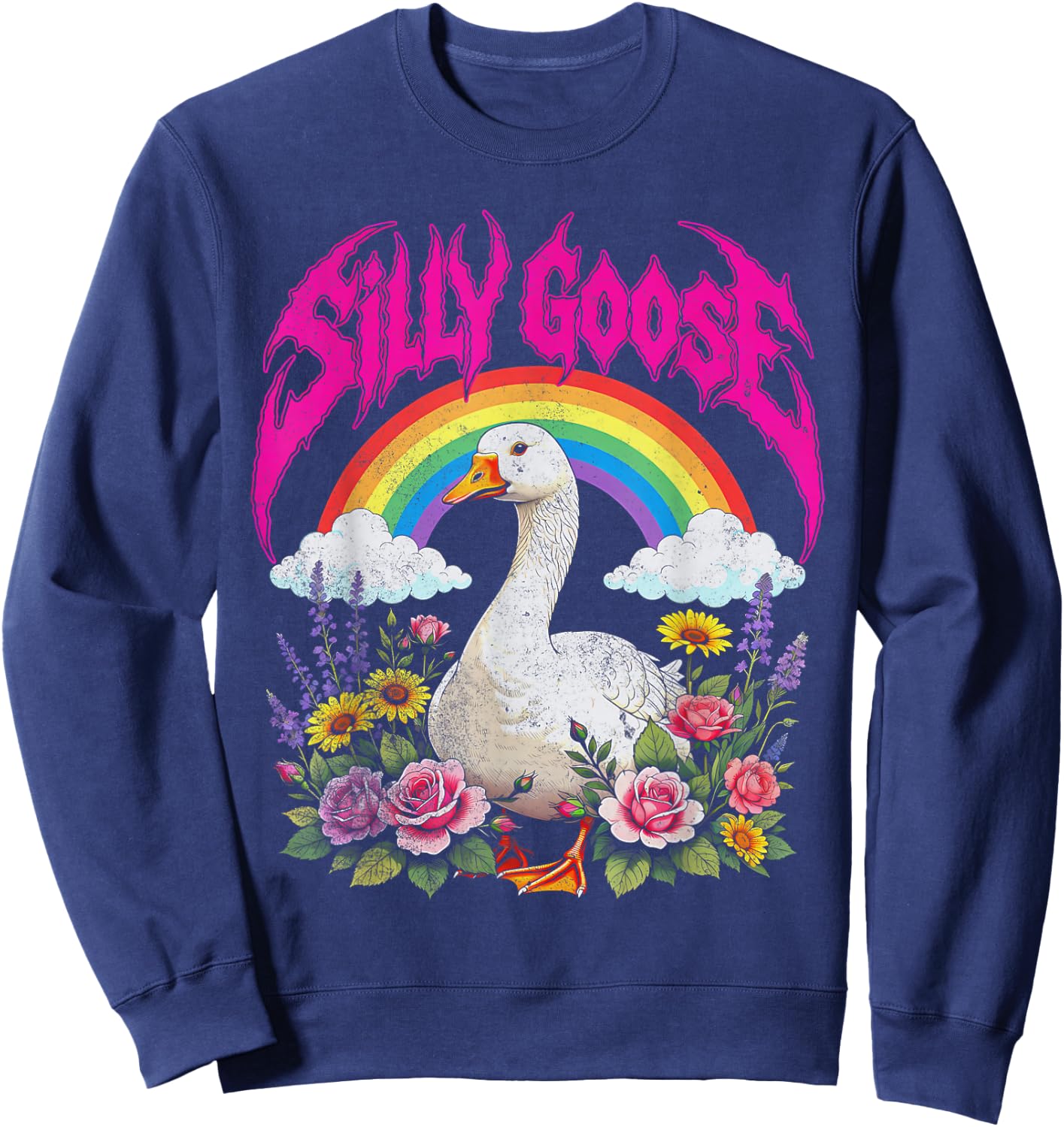 Silly Goose Heavy Metal Sweatshirt - Sweatshirt | Navy