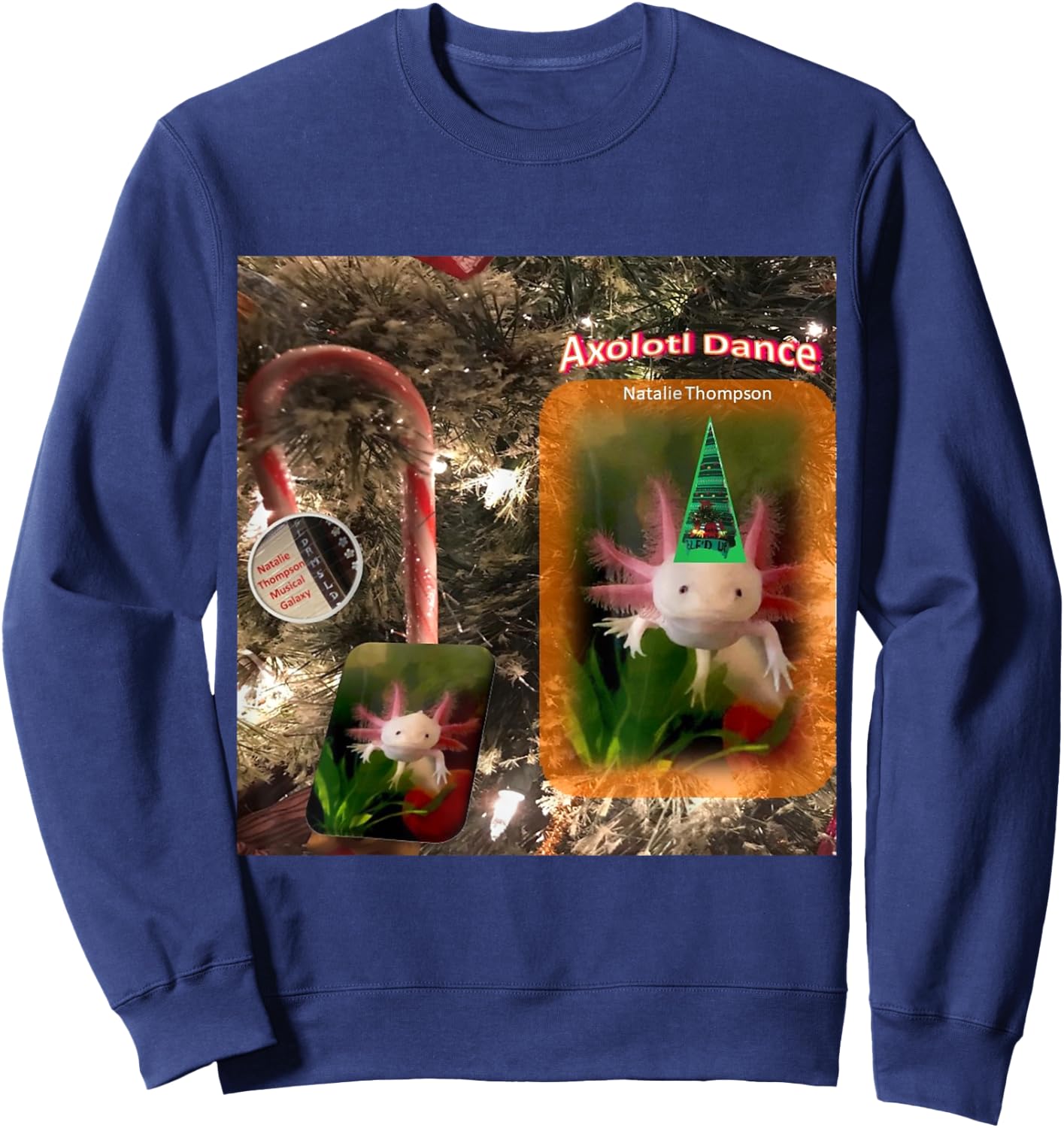 Axolotl Dance by Natalie Thompson Sweatshirt - Sweatshirt | Navy