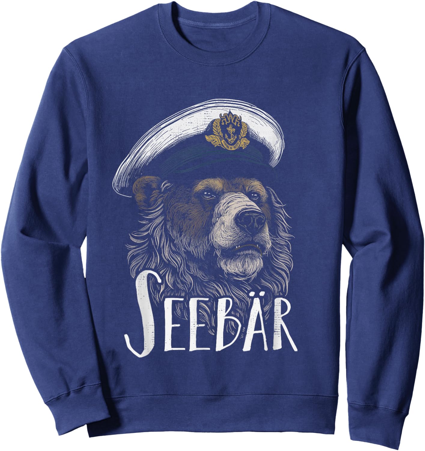 with Seebär Sailing Boat, black Sweatshirt - Sweatshirt | Navy