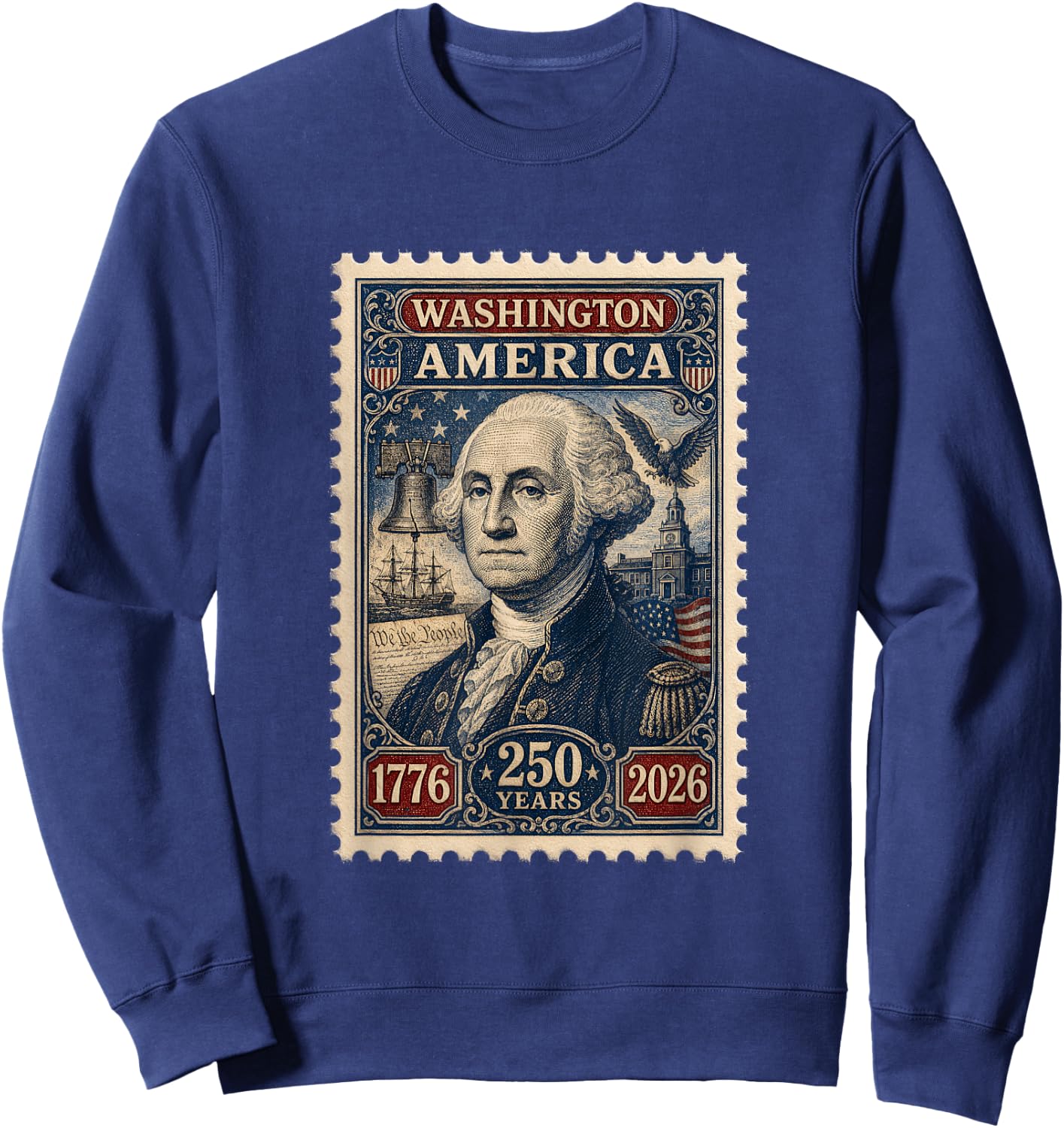 250th Anniversary USA,250 Years American 4th July Decoration Sweatshirt - Sweatshirt | Navy