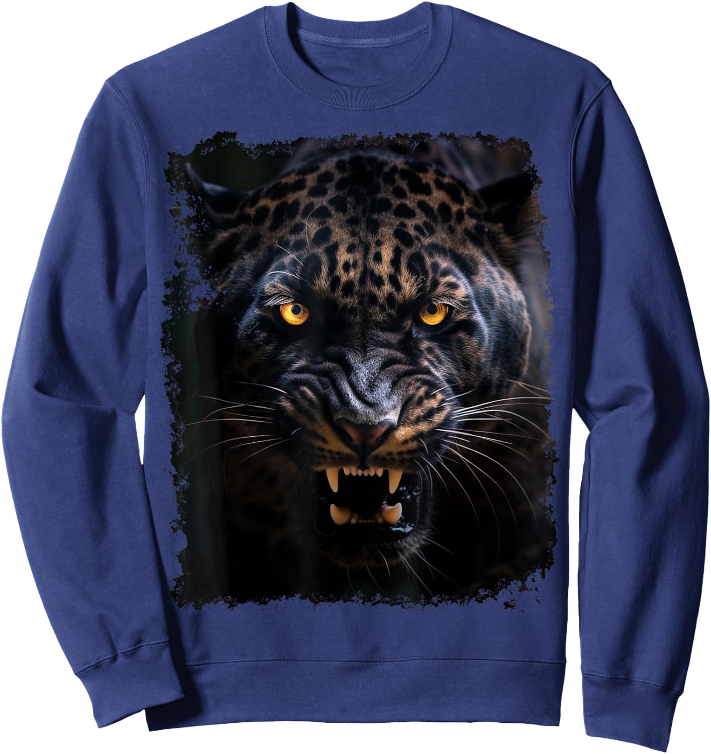 Pop Art Panther Black Sweatshirt - Sweatshirt | Navy
