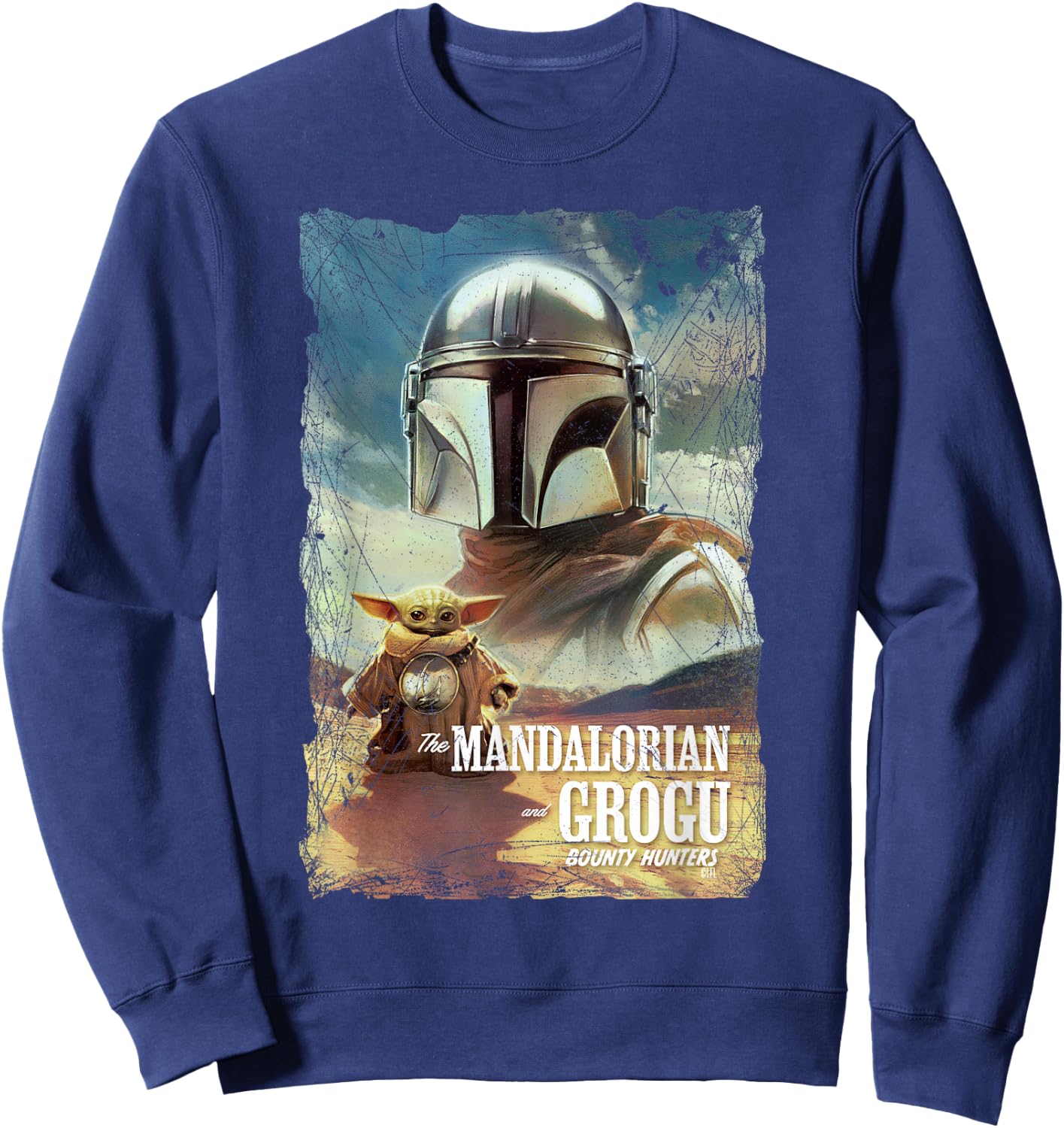 Star Wars The Mandalorian and Grogu Movie Classic Poster Art Sweatshirt - Sweatshirt | Navy