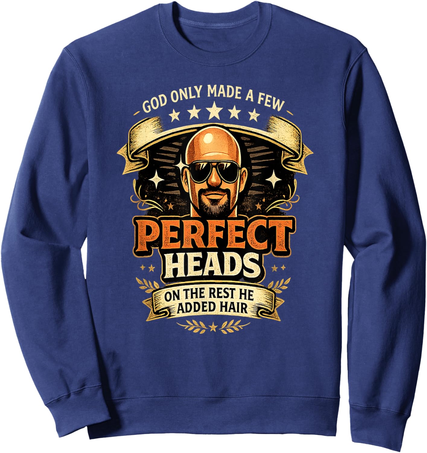 Just Another Bald Guy Funny Men Humor Sweatshirt - Sweatshirt | Navy