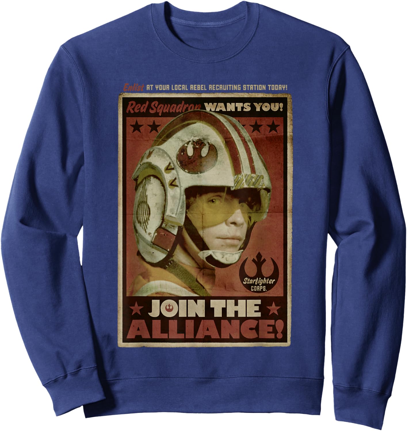 Star Wars Classic Join The Alliance Rebels Propaganda Retro Sweatshirt - Sweatshirt | Navy