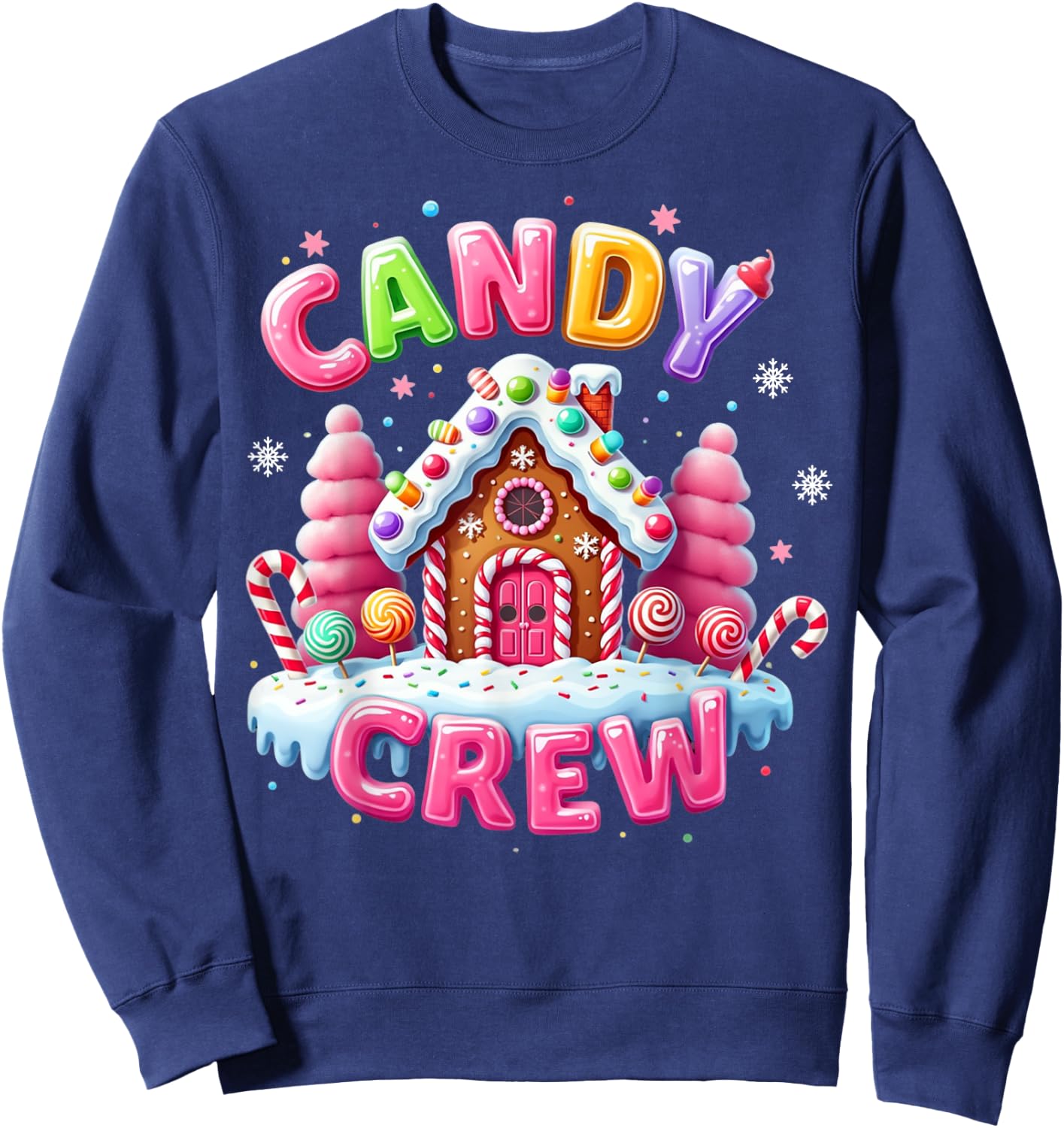 Candy Land Candy Crew Decorations Sweetie Candy Squad Xmas Sweatshirt - Sweatshirt | Navy