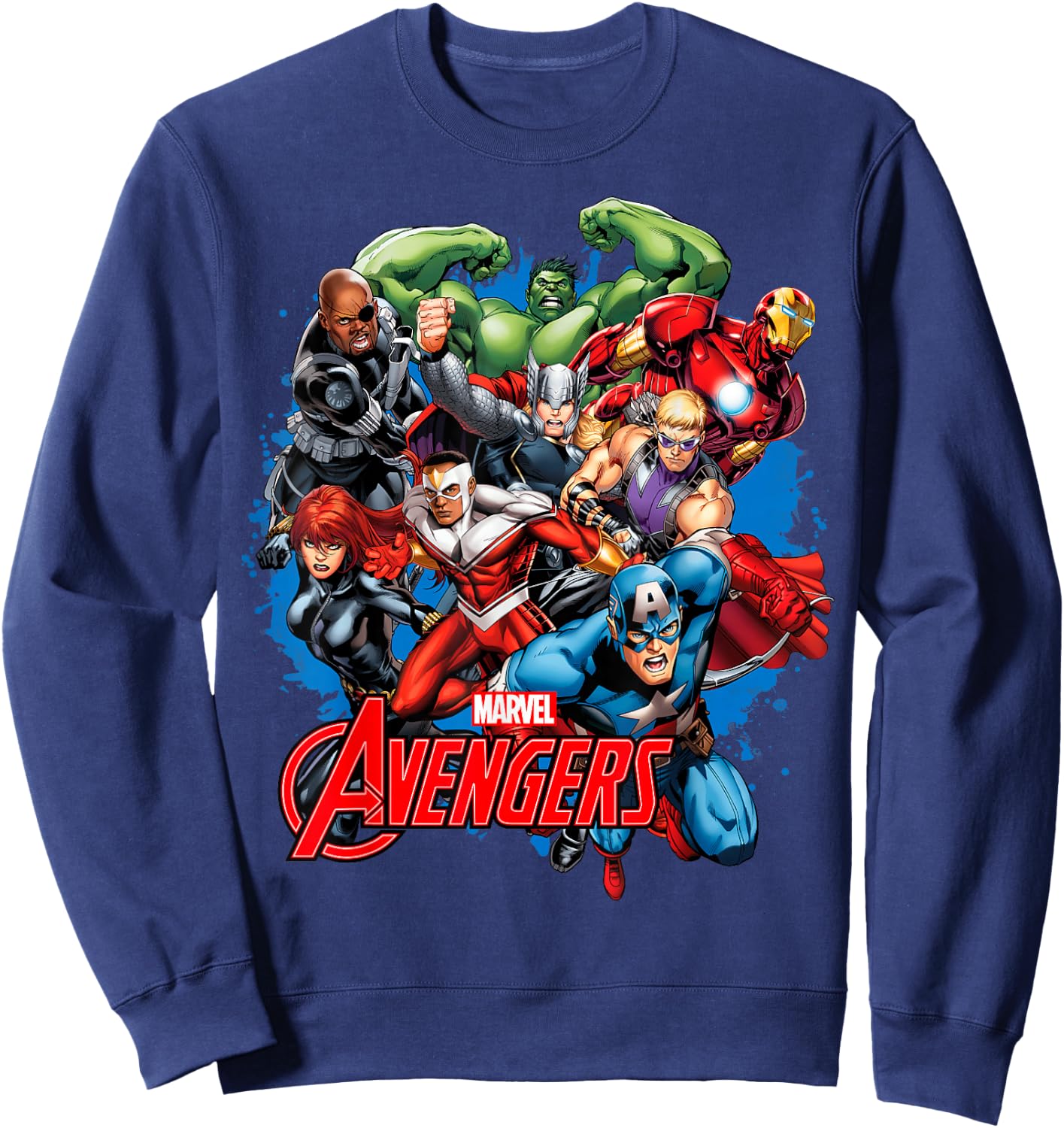 Marvel Avengers Classic Action Graphic Sweatshirt - Sweatshirt | Navy