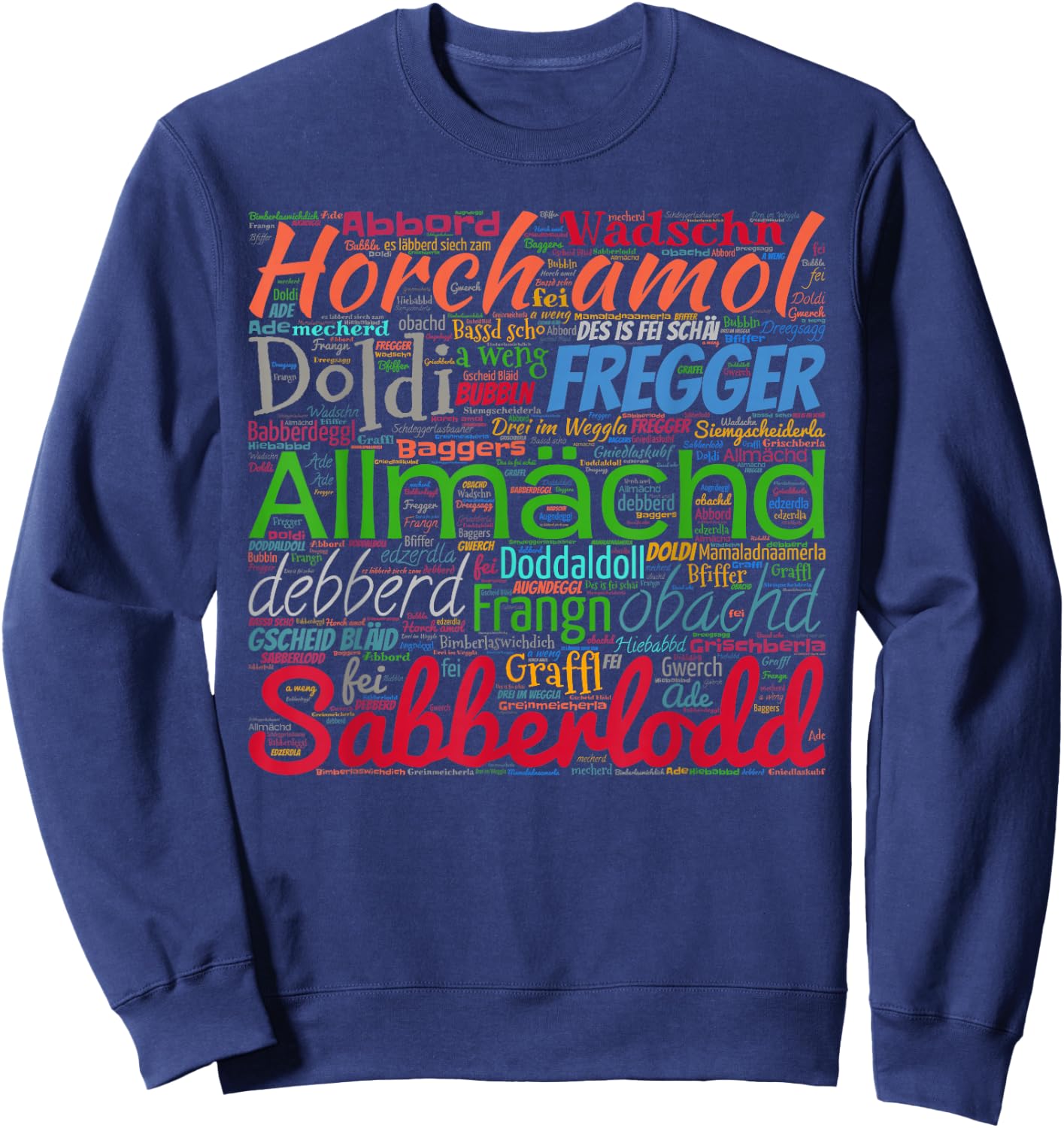 Salat Frankreich Worte Sweatshirt - Sweatshirt | Navy