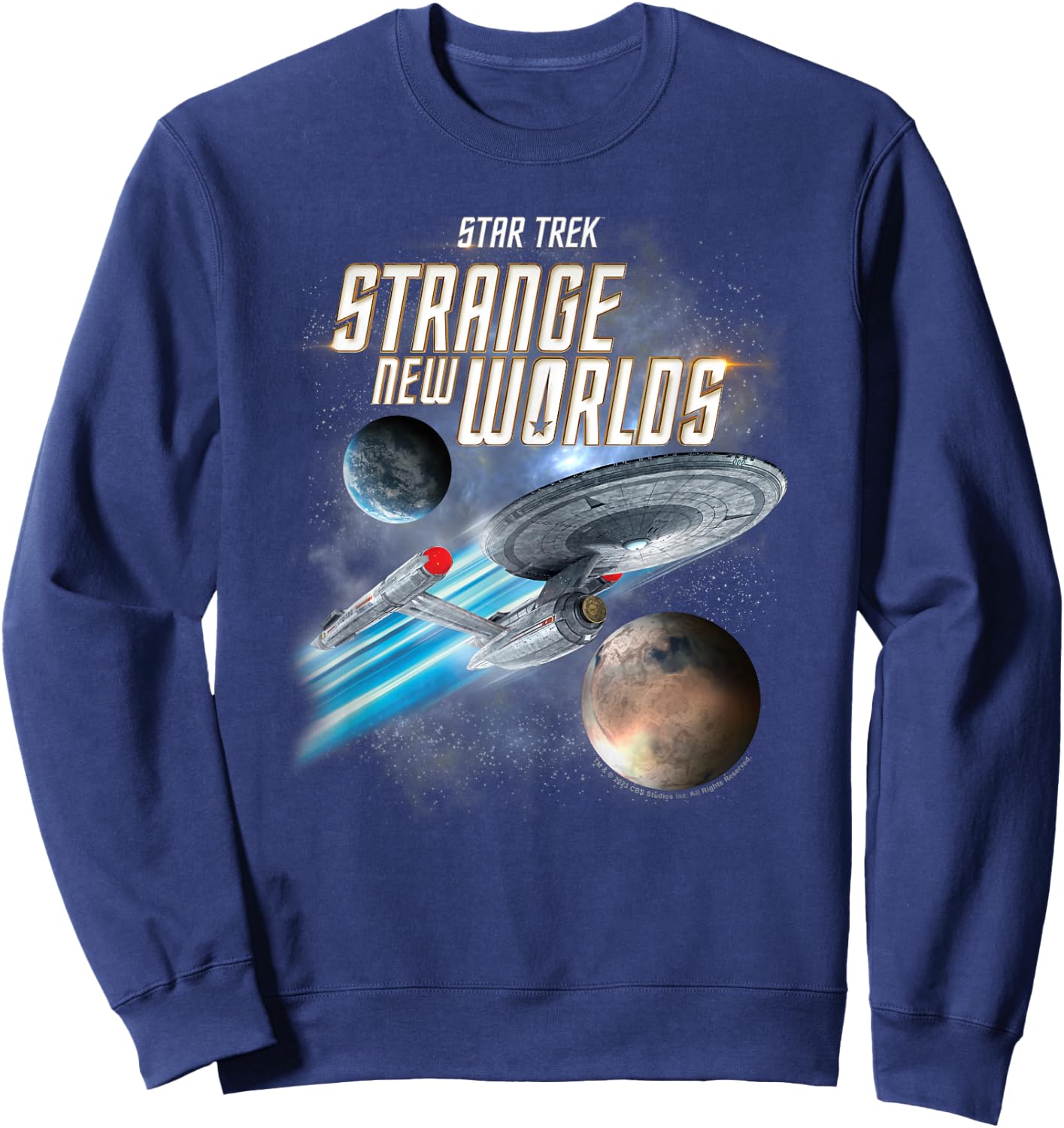 Star Trek Strange New Worlds Enterprise , black Sweatshirt - Sweatshirt | Navy
