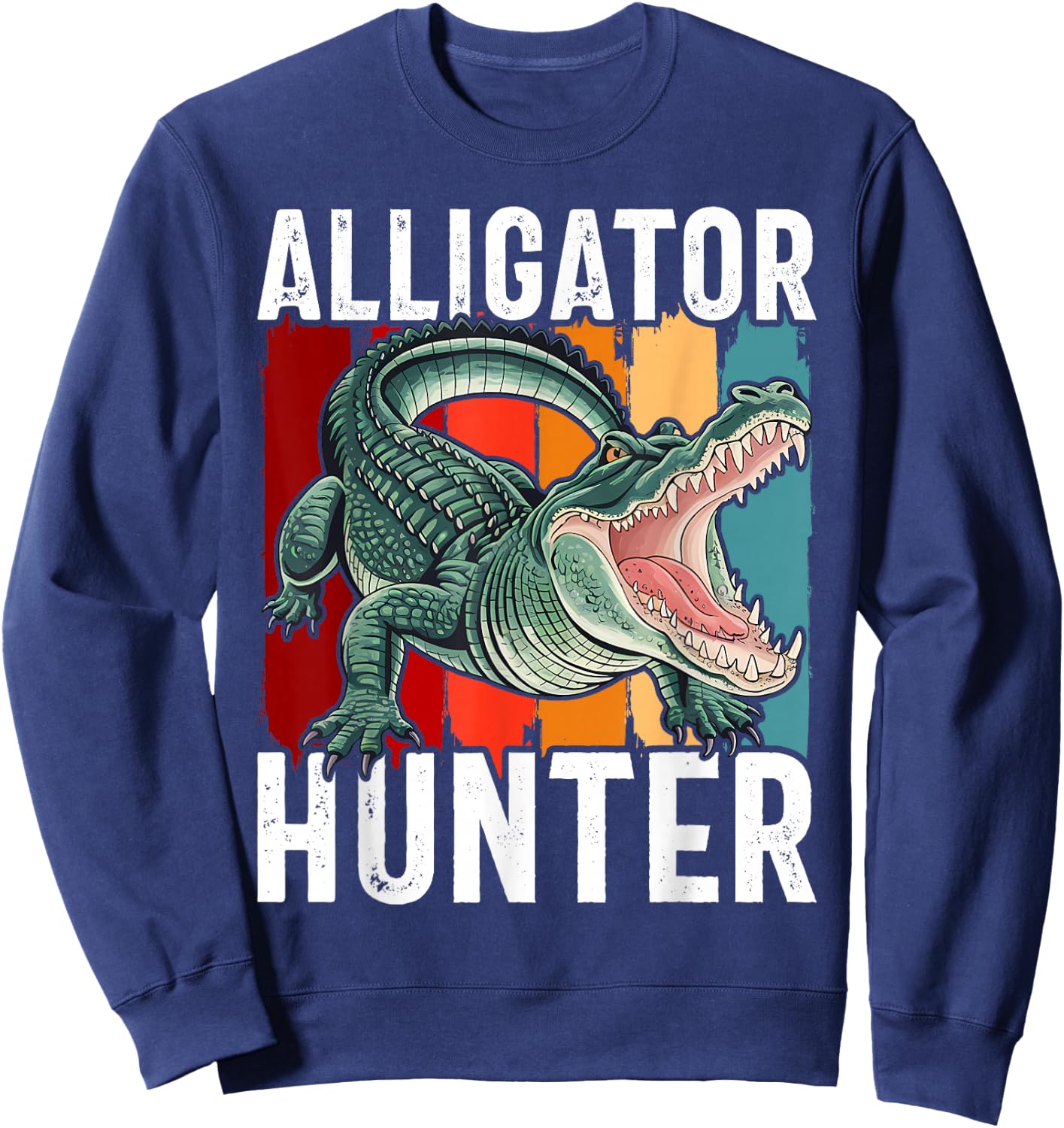 Alligator Hunter Crocodile Cute Gator Catchers Sweatshirt - Sweatshirt | Navy