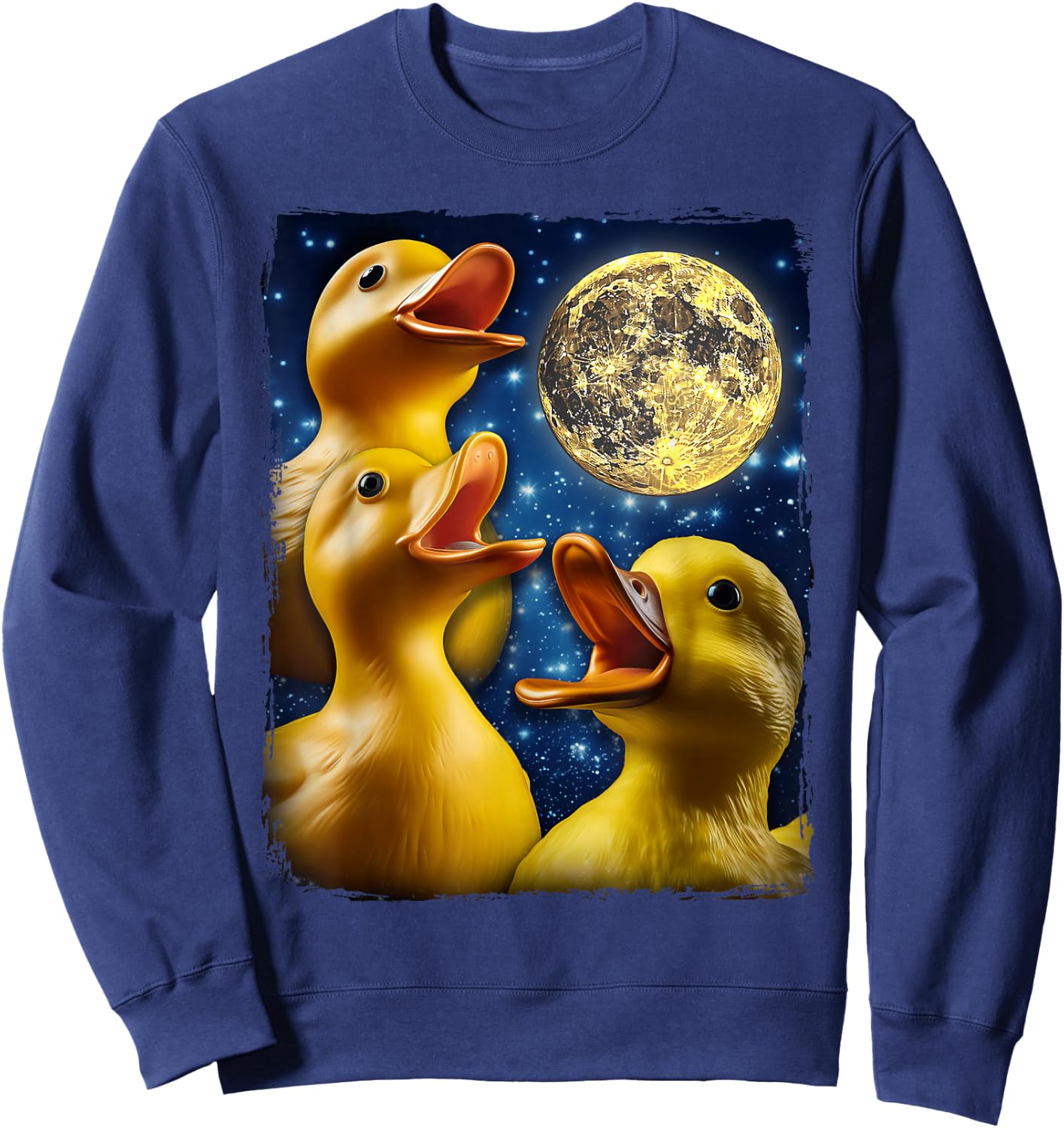 Rubber Duck Howling Moon Sweatshirt - Sweatshirt | Navy