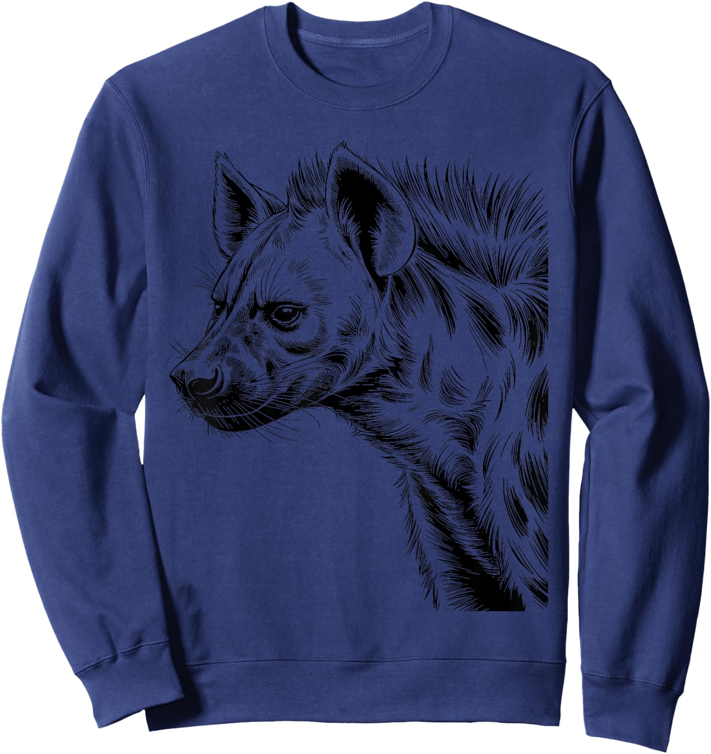 Cool Hyena Art Women Kids Africa Safari Hyena Lovers Sweatshirt - Sweatshirt | Navy