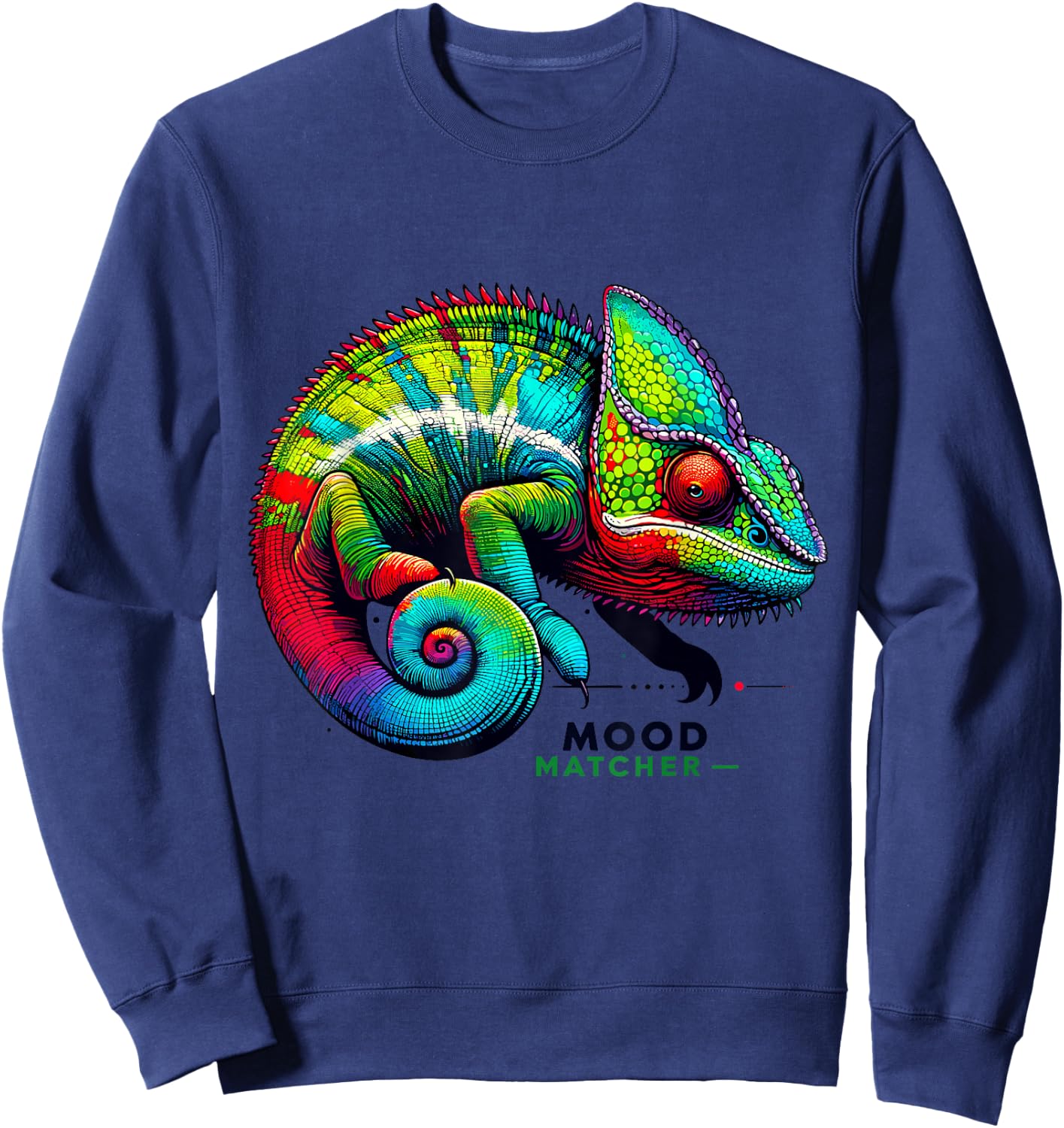 Chameleon Mood Matcher Colorful Reptile Camouflage Sweatshirt - Sweatshirt | Navy