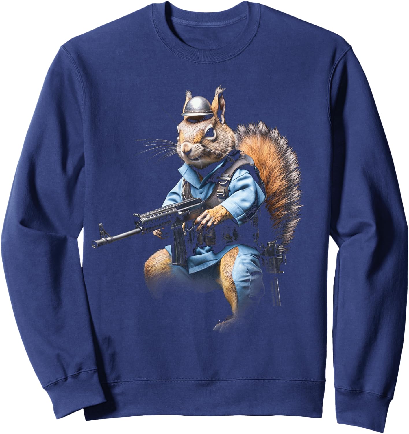 Squirrel Whisperer cool funny gun squirrel lover Sweatshirt - Sweatshirt | Navy