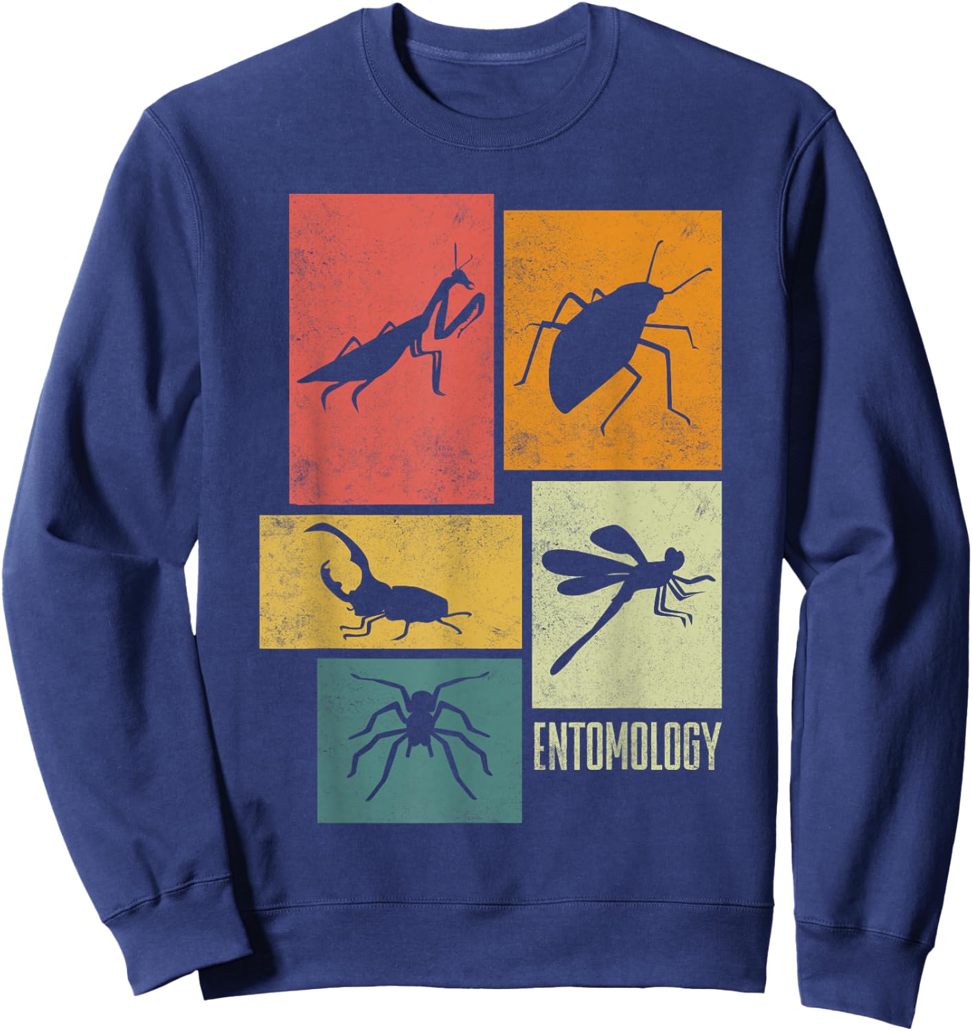 Entomologie Entomologe Insekten Silhouetten Sweatshirt - Sweatshirt | Navy
