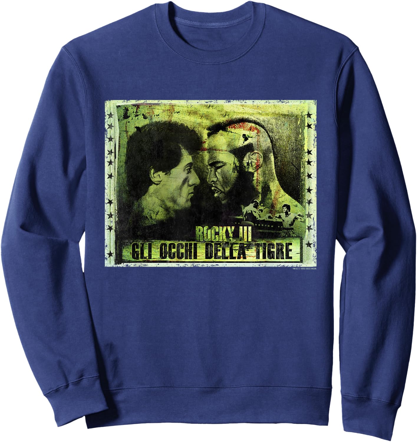 Rocky III Clubber Lang Eyes Of The Tiger Sweatshirt - Sweatshirt | Navy