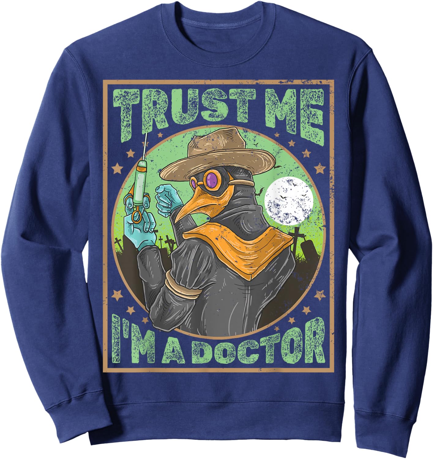 Horrorfilm Filmfestival + Halloween Clown Horror Pest Doktor Sweatshirt - Sweatshirt | Navy