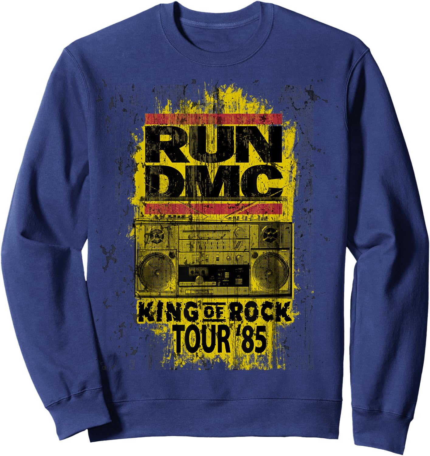 Run DMC King of Rock Tour Sweatshirt - Sweatshirt | Navy