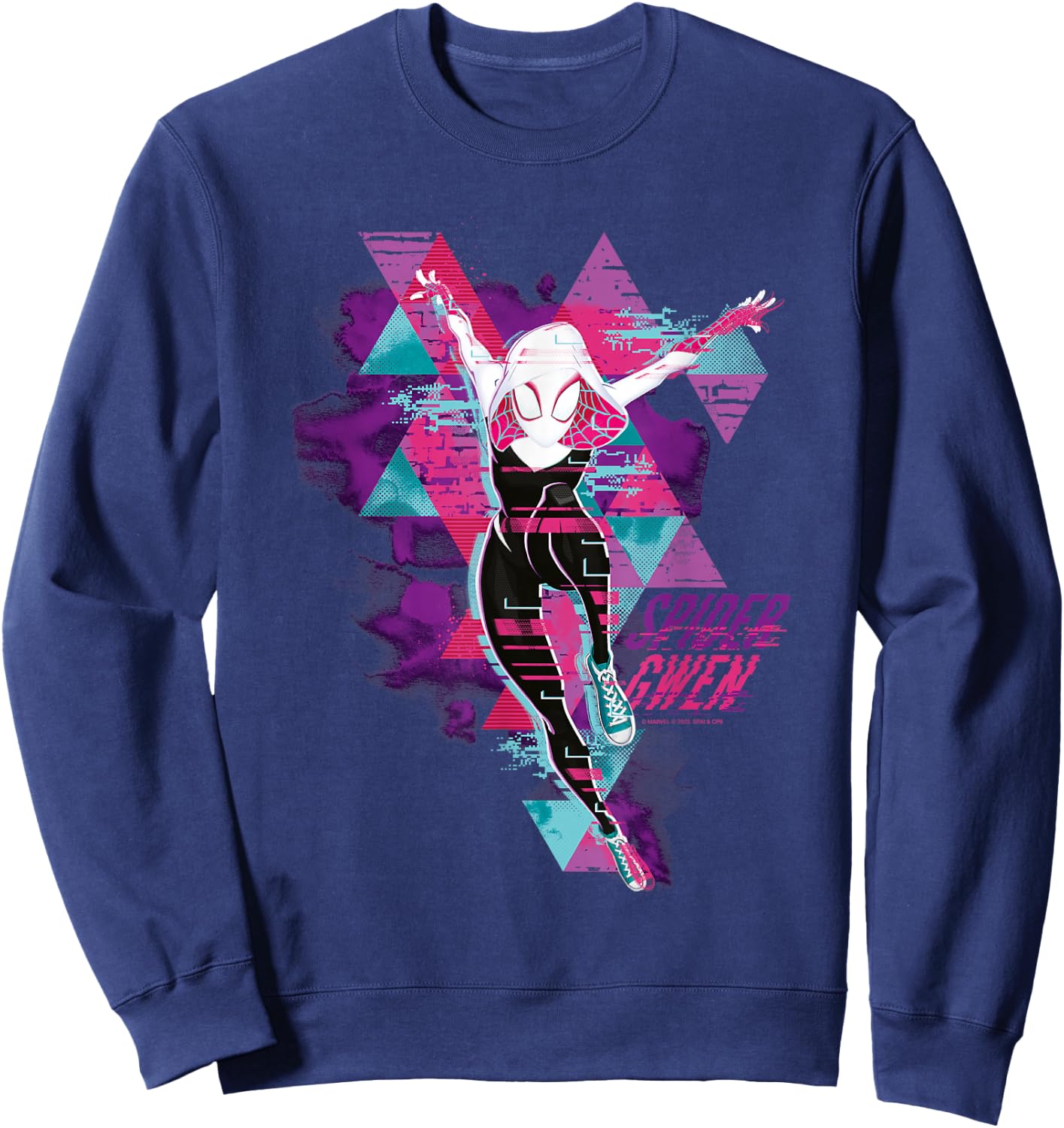 Marvel Spider-Man: Across the Spider-Verse Gwen Glitch , black Sweatshirt - Sweatshirt | Navy