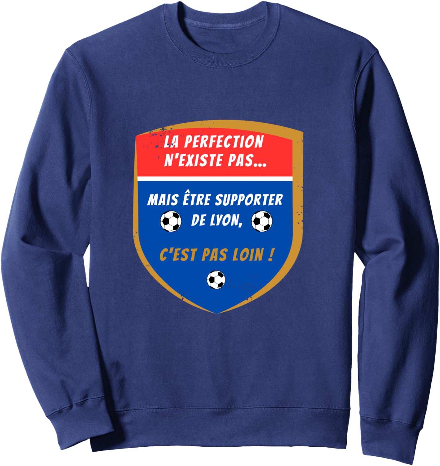 Lyon Football Supporter Gift, Black, S Sweatshirt - Sweatshirt | Navy