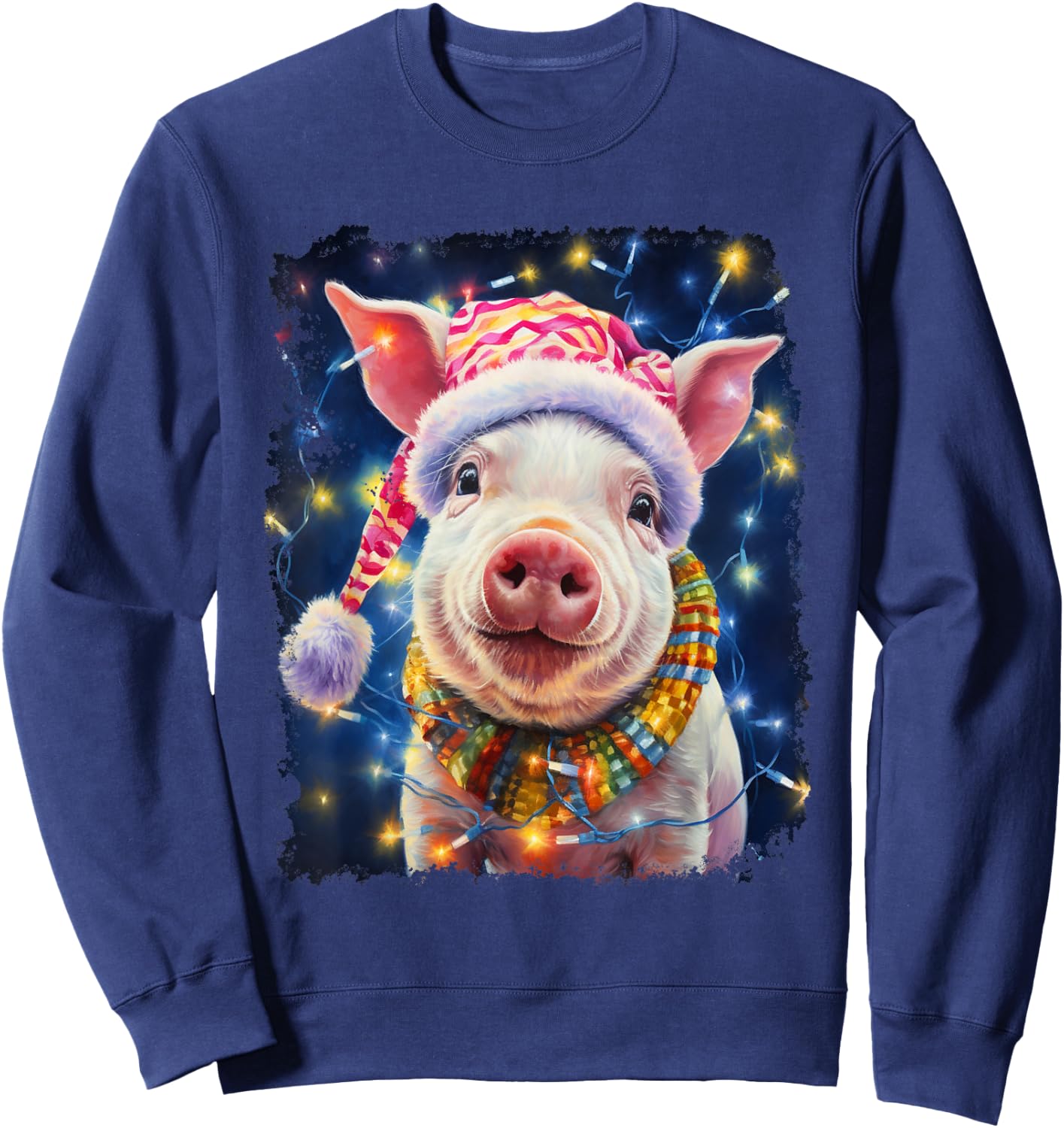 Christmas Pig Sweatshirt - Sweatshirt | Navy