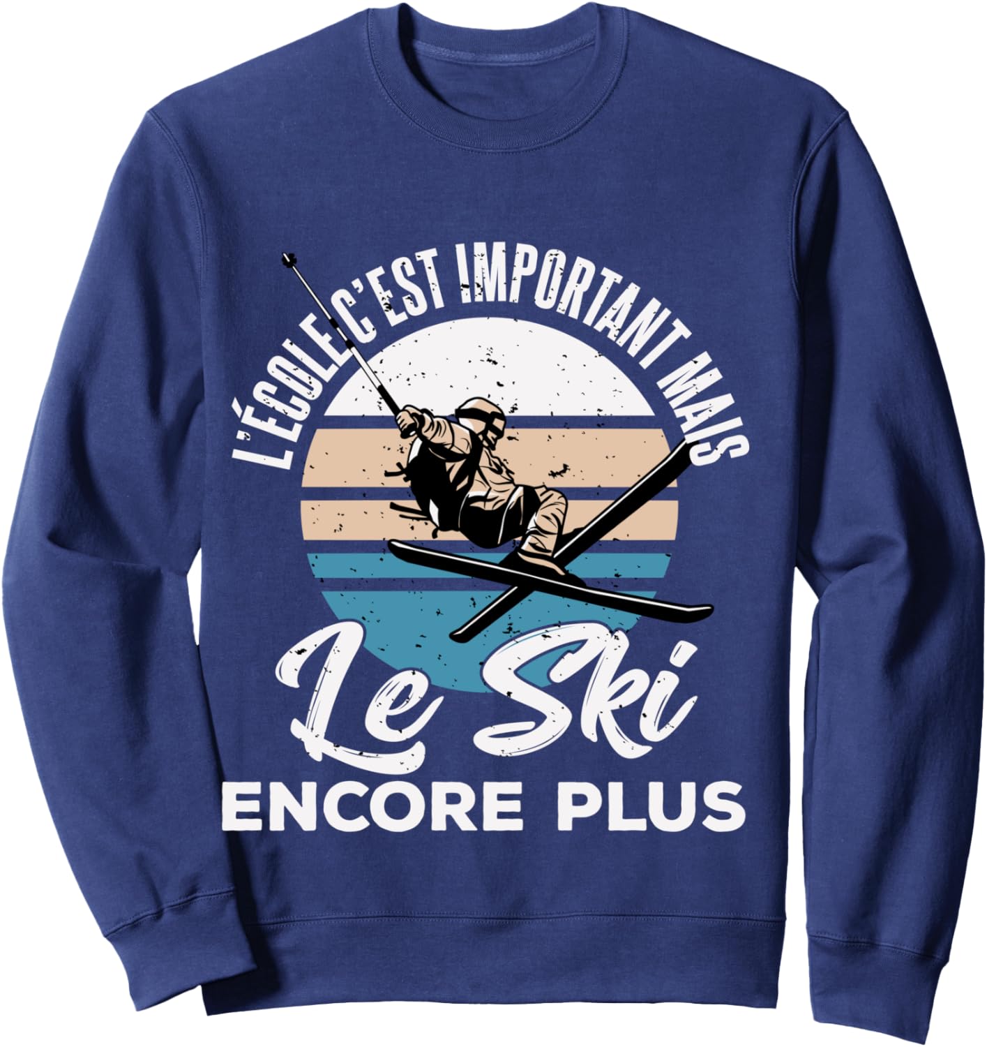 Skier Humour Gift Personalized Skiing Skier Sweatshirt - Sweatshirt | Navy