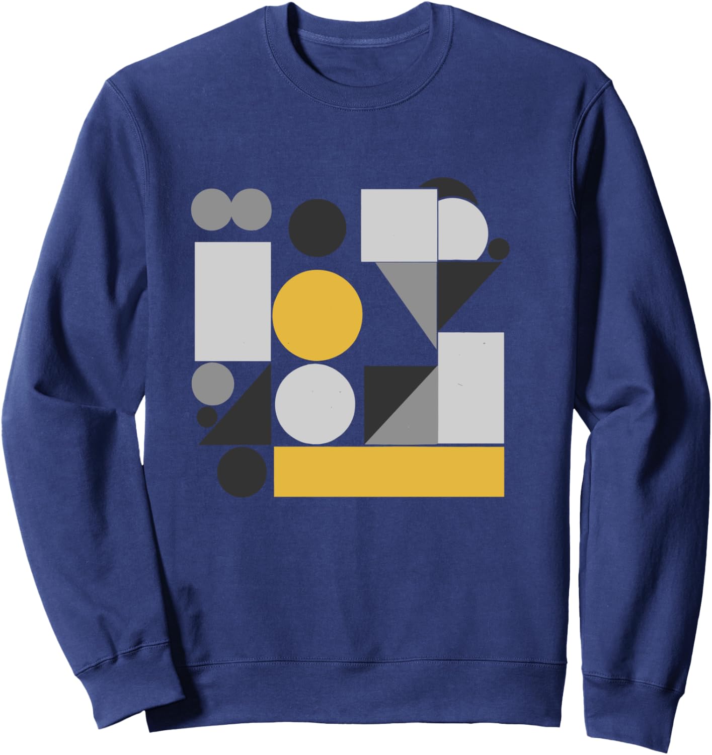 Abstract Art Geometric Pattern Mosaic Manche Longue Sweatshirt - Sweatshirt | Navy