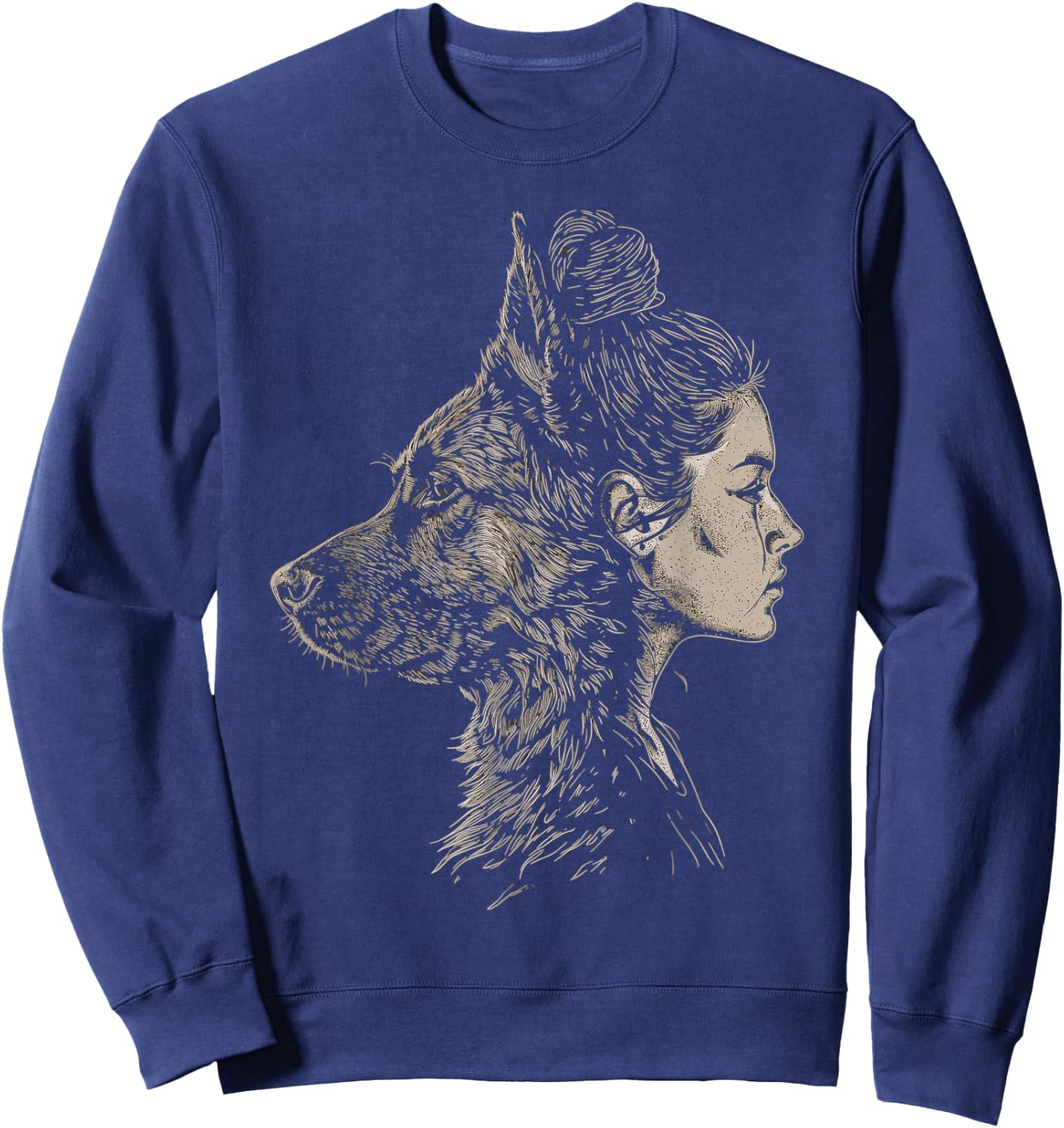 German Shepherd Mom Dog Art Lover Mother's Day Sweatshirt - Sweatshirt | Navy