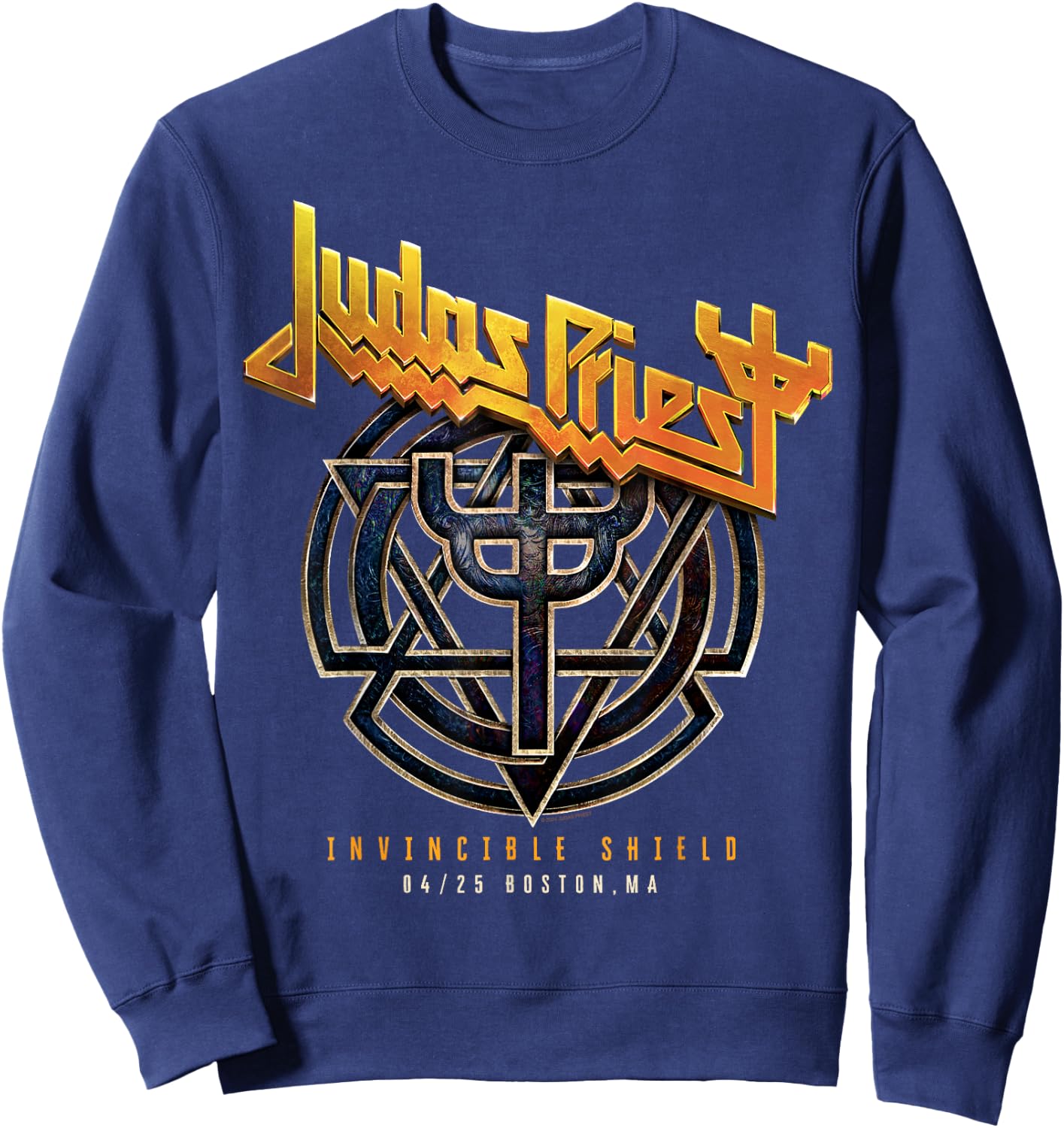 Judas Priest Invincible Shield Tour 2024 Boston Sweatshirt - Sweatshirt | Navy