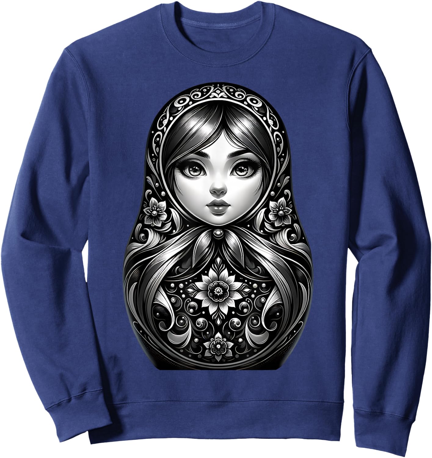 Russian Matryoshka Russia Russian Russian Matryoshka , black Sweatshirt - Sweatshirt | Navy