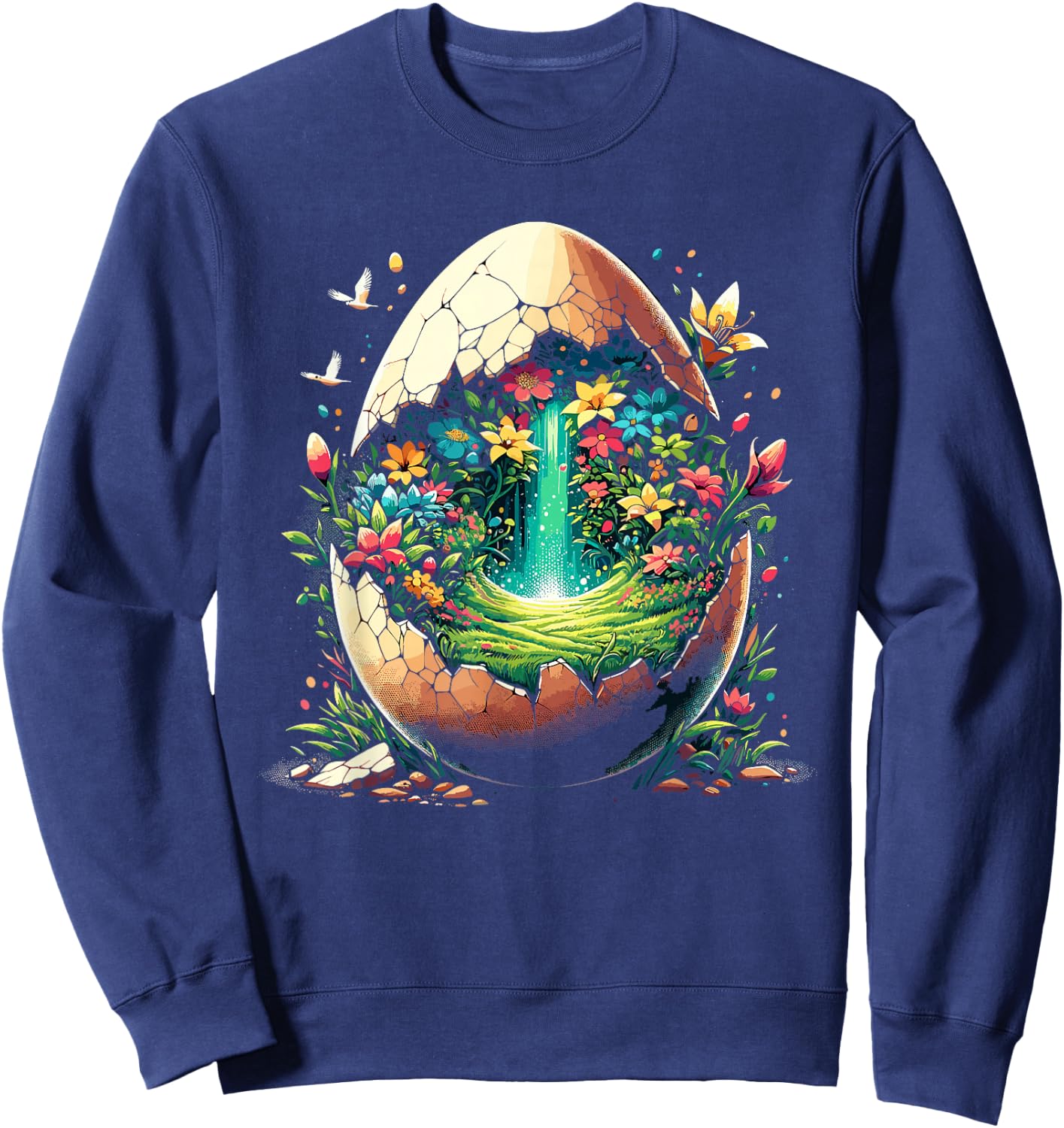 Easter Ostara Eostre Pagan Witchcraft Spring Moon Sweatshirt - Sweatshirt | Navy