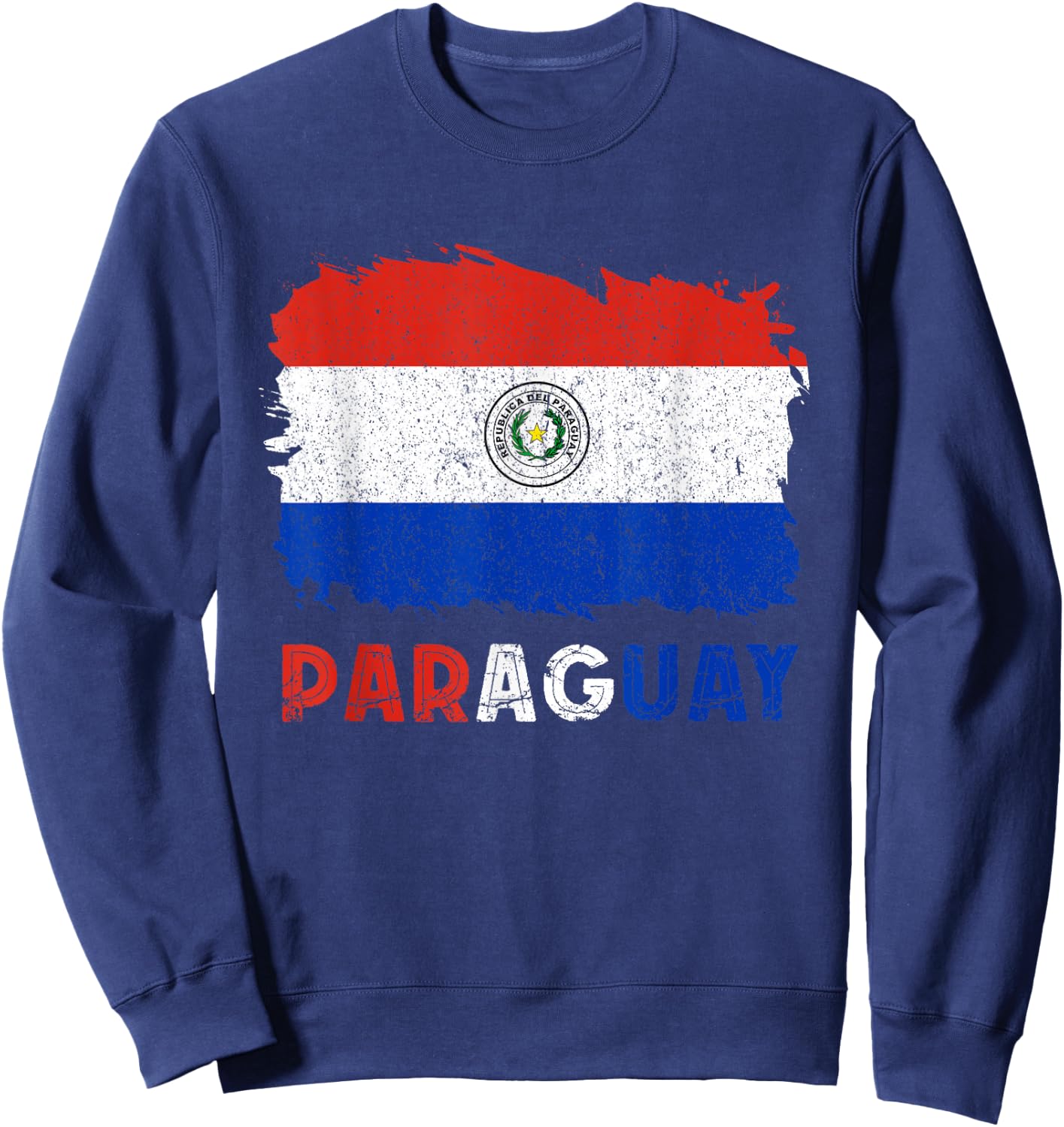 Paraguayan Pride Paraguayan Roots Vintage Paraguay Flag Sweatshirt - Sweatshirt | Navy