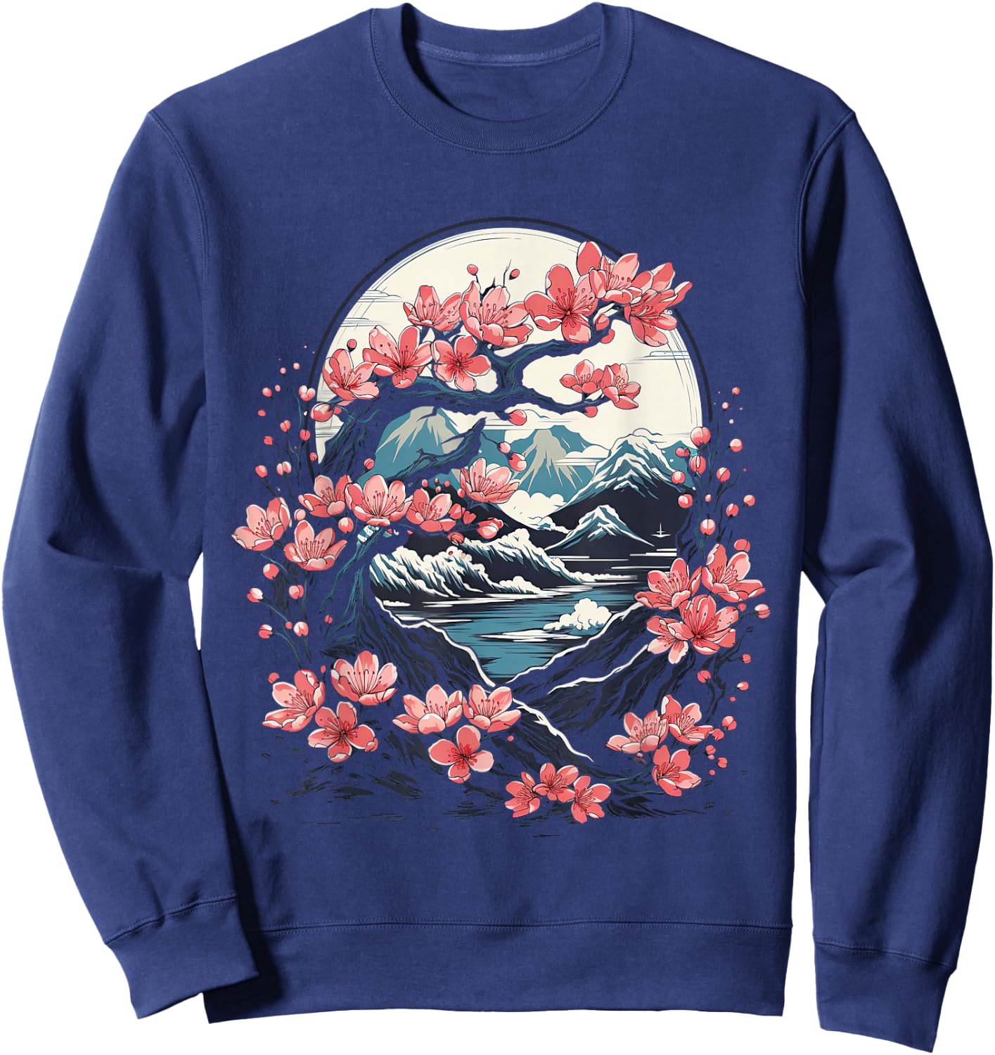 Kirschblüten japanischer Baum Cherry Blossom Sweatshirt - Sweatshirt | Navy